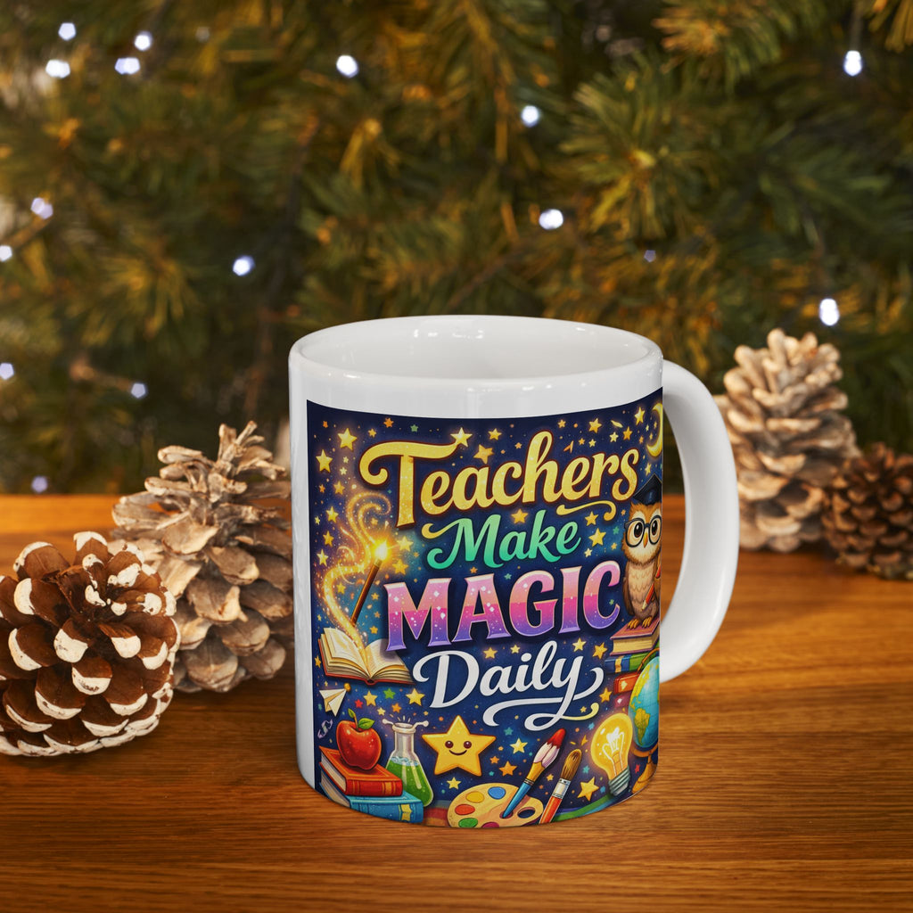 Teachers Magic Ceramic Mug Brings a Playful Energy for Inspiration and Daily Routine in the C