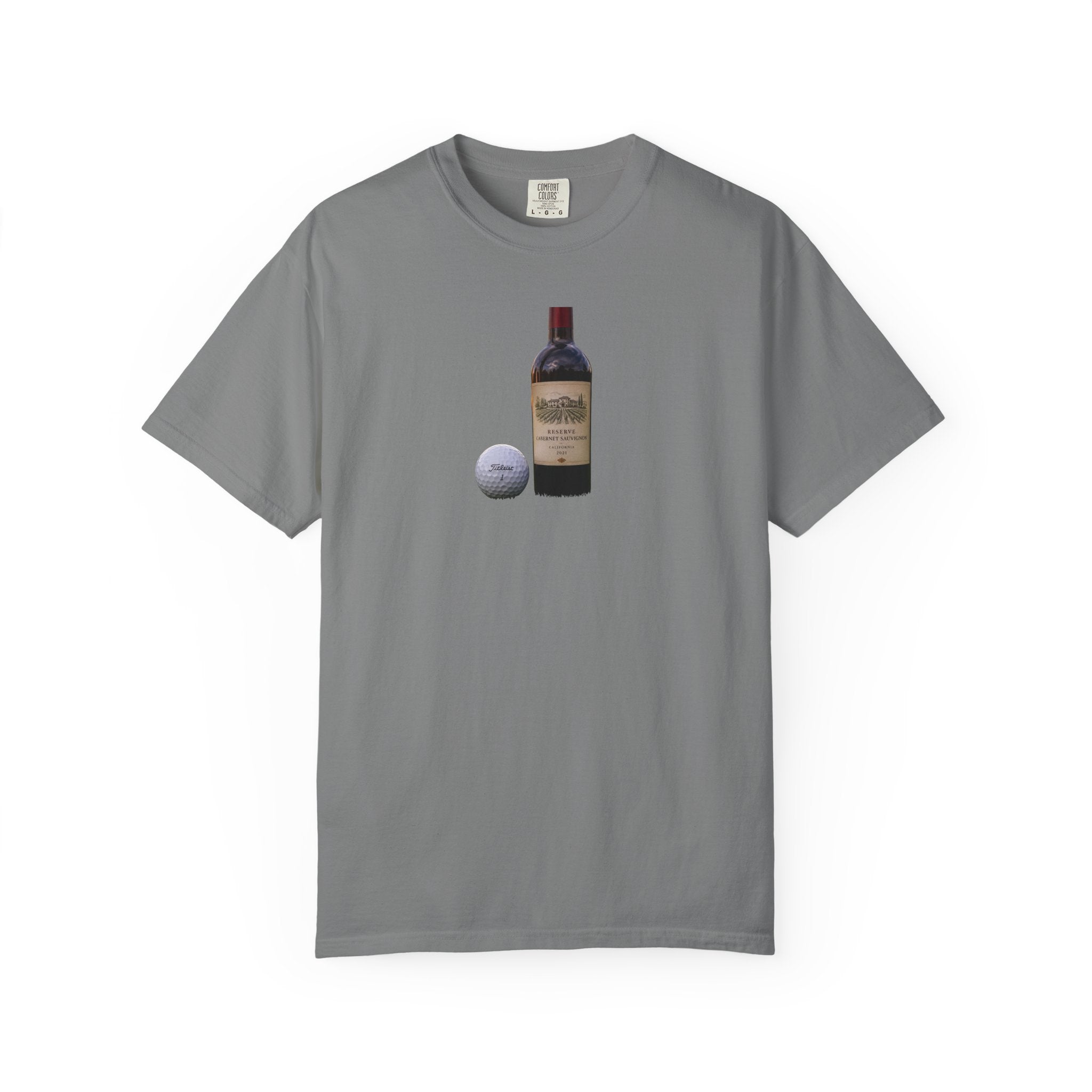 Golf & Wine Bottle T-Shirt Graphic - Perfect for Relaxing Evenings & Backyard Dinners, Late Night Conversations & Cozy Gatherings