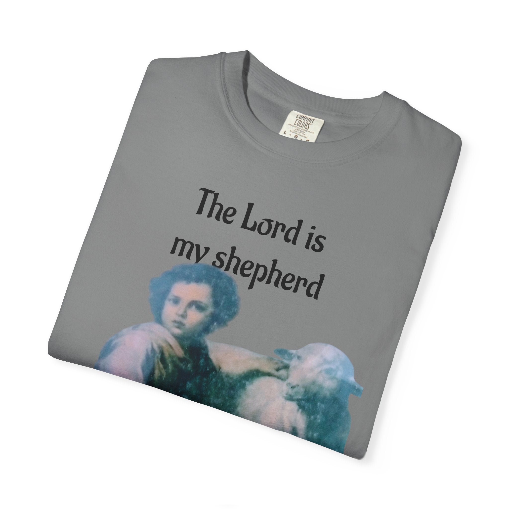 Child Jesus as Shepherd - Gothic T-Shirt with Simple & Expressive Design - Embrace a unique blend of faith and style