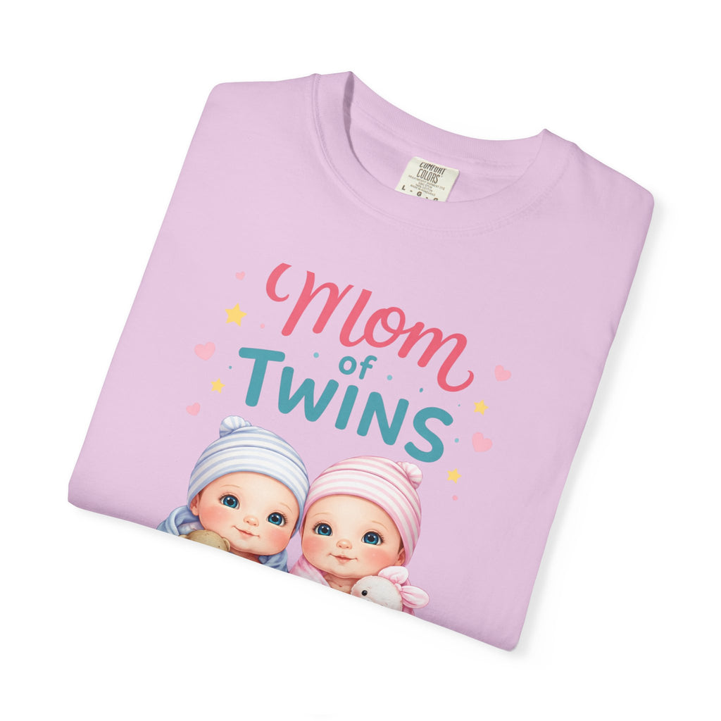 Mom of Twins T‑Shirt — Cute Twin Baby Graphic Tee - Perfect Wear on Slow Mornings with coffee and a Nursery