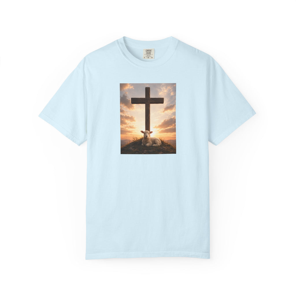 Cross Sunrise T-Shirt — Faith-Inspired Graphic Tee — invites a moment of stillness. Wear it to church gatherings or services