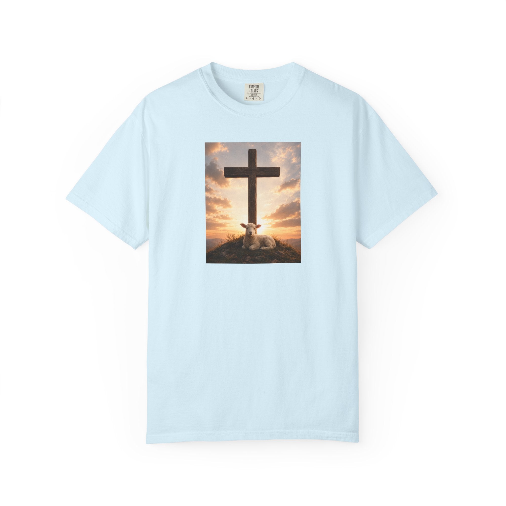 Cross Sunrise T-Shirt — Faith-Inspired Graphic Tee — invites a moment of stillness. Wear it to church gatherings or services