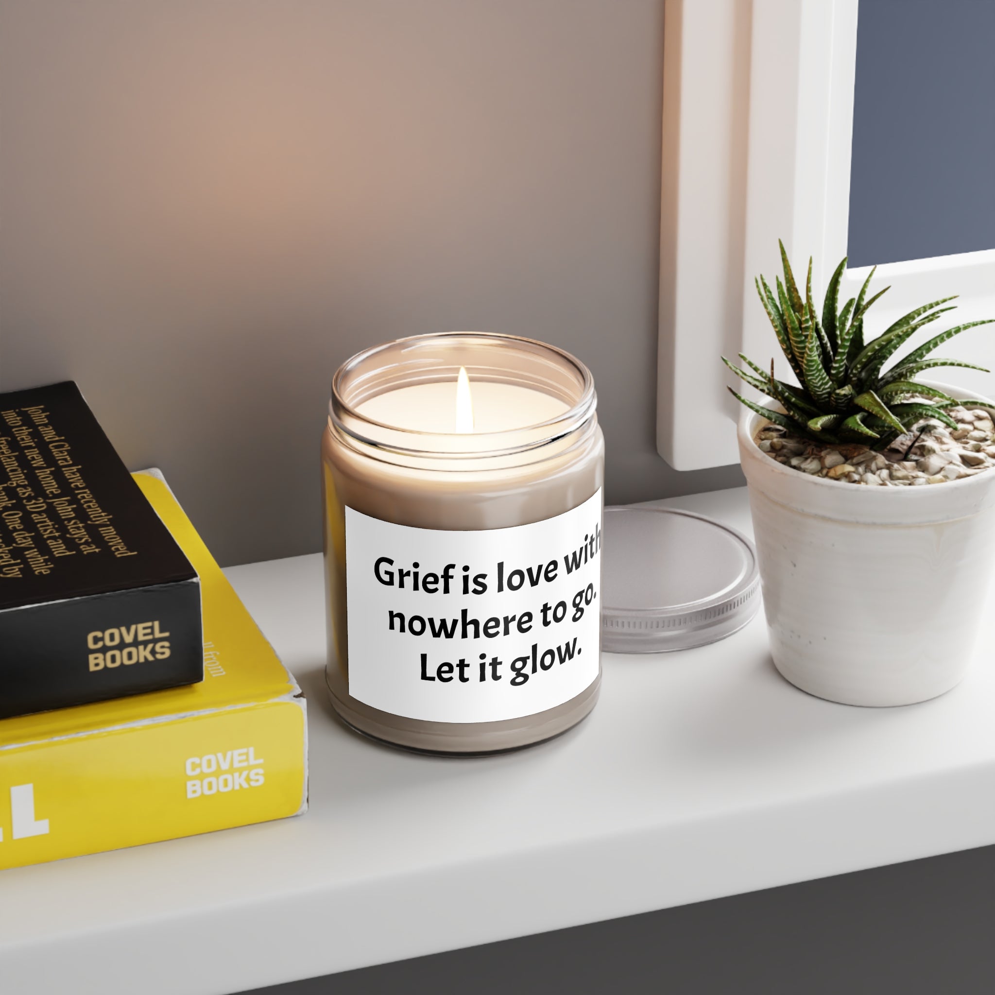 Sympathy Candle Scented - Grief Is Love With Nowhere to Go, Bring Calm, Quiet Moments