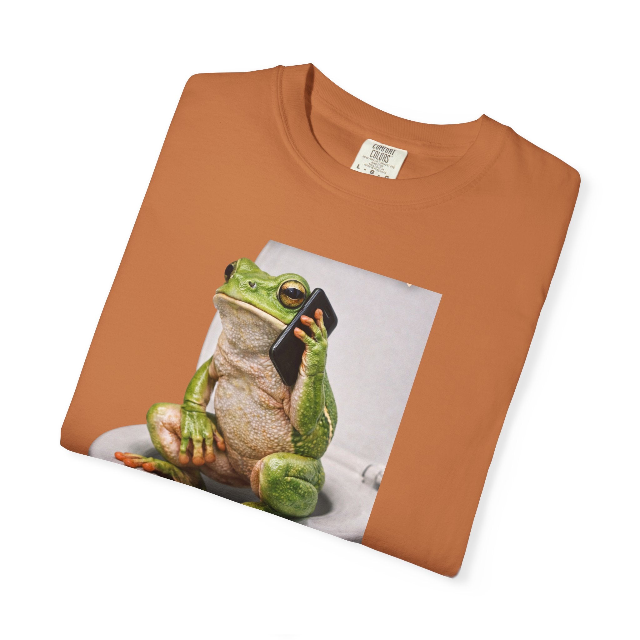 Funny Frog Toilet T-Shirt — "Don't bother me. I'm busy." Perfect for Frog Lovers and Casual Hang-outs