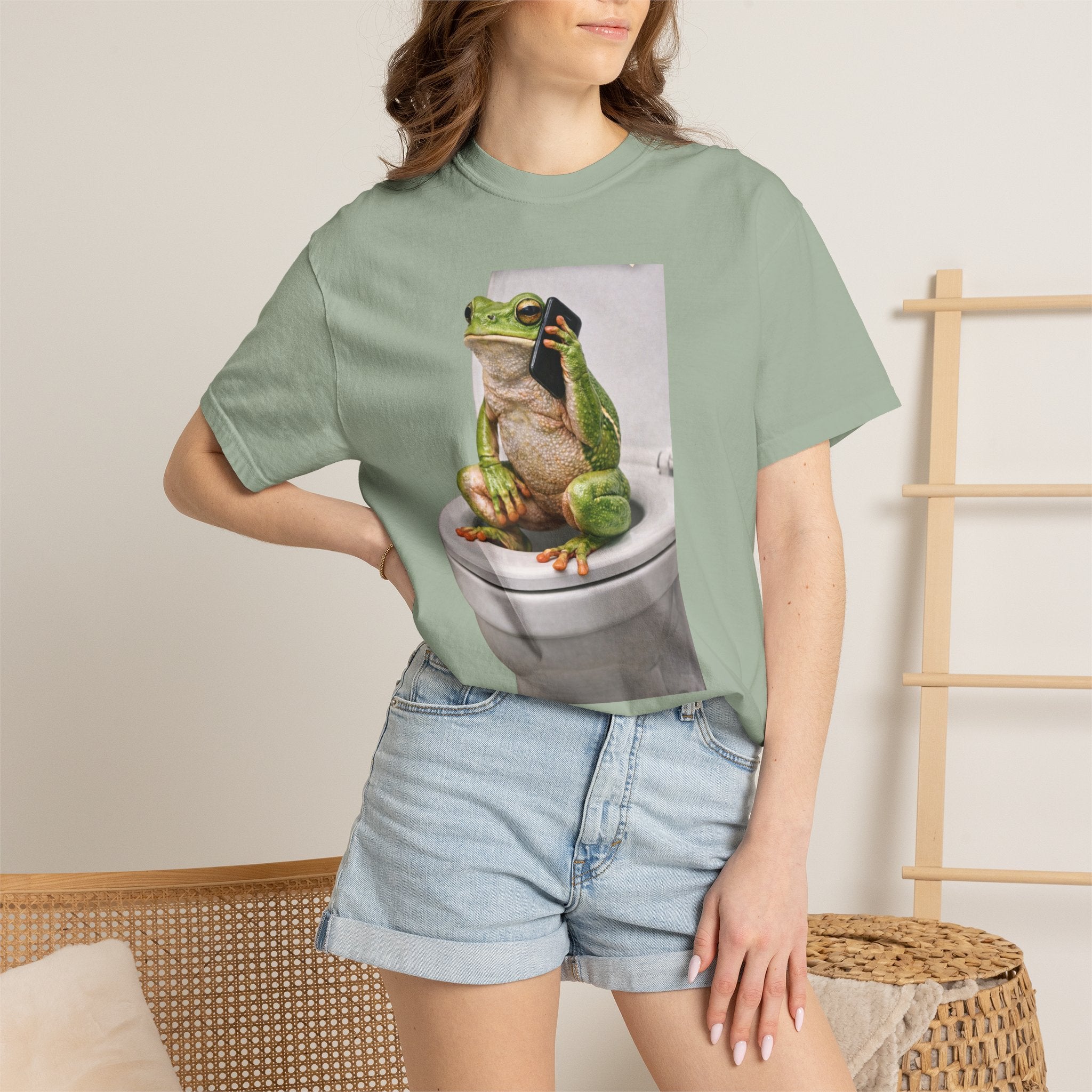 Funny Frog Toilet T-Shirt — "Don't bother me. I'm busy." Perfect for Frog Lovers and Casual Hang-outs