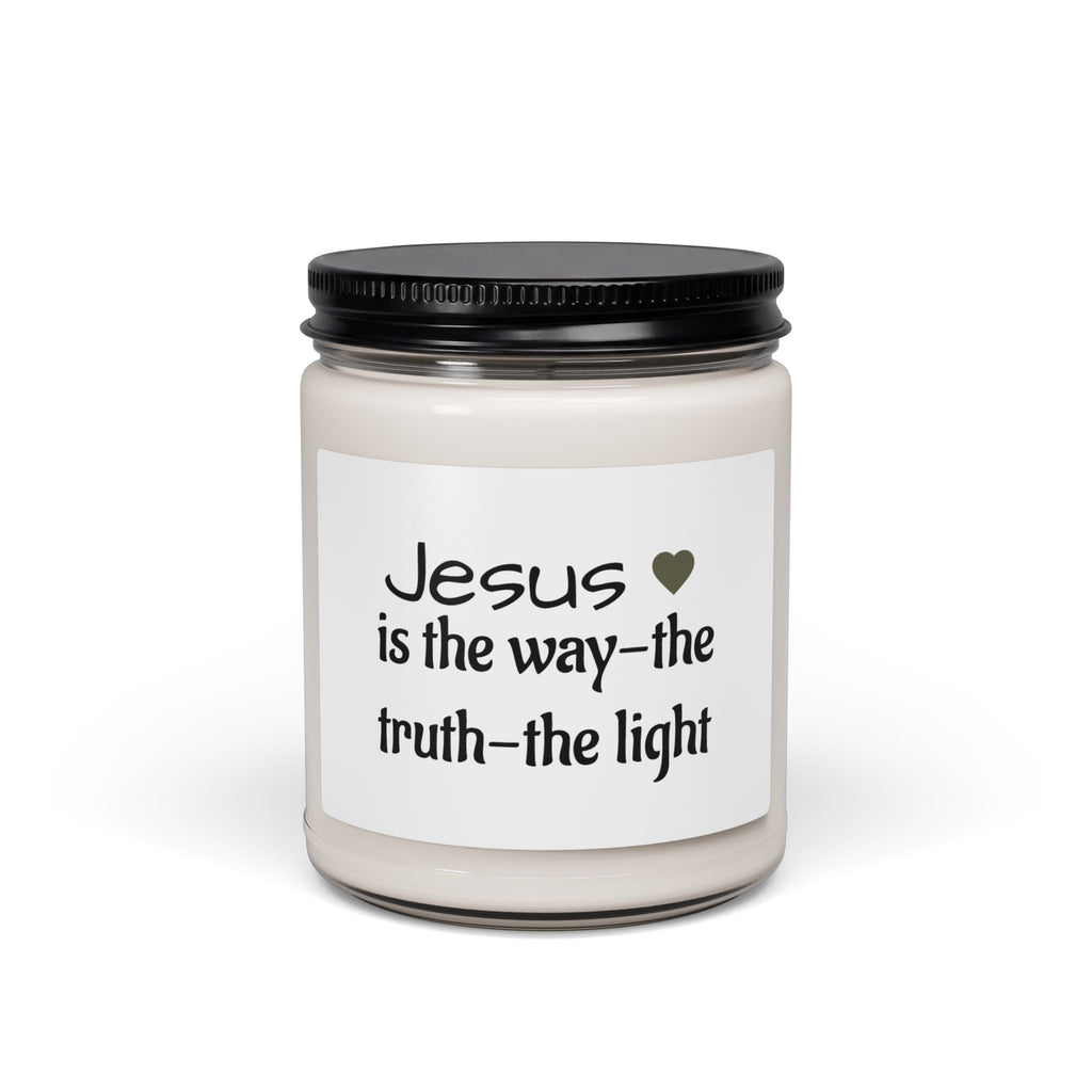 Scented Jesus Is the Way Candle - 9oz Christian Soy Candle for Evening Prayer & Reflection