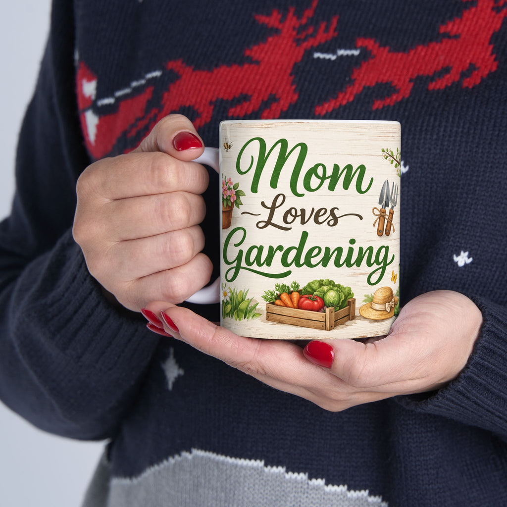 "Mom in Her Gardening" Ceramic Coffee Cup, Perfect Gift for Mother's Day