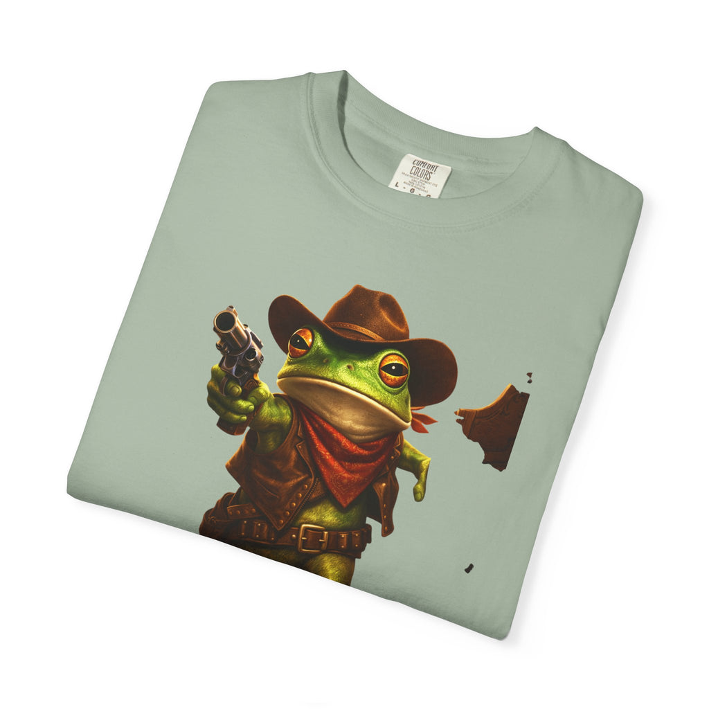 Cute Frog Cowboy T-Shirt – "Who’s Fixin' to Get Licked?" - A playful Image That Sparks Conversation