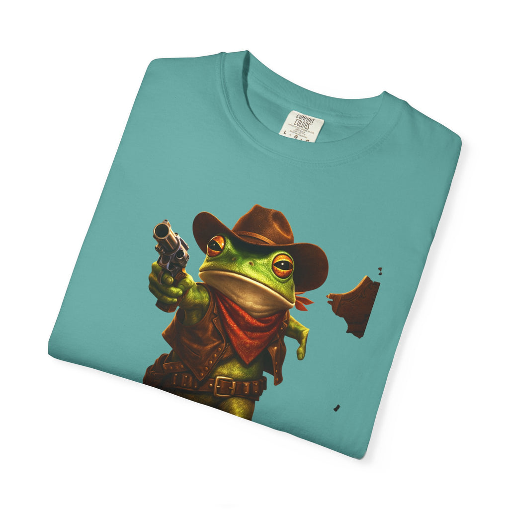 Cute Frog Cowboy T-Shirt – "Who’s Fixin' to Get Licked?" - A playful Image That Sparks Conversation