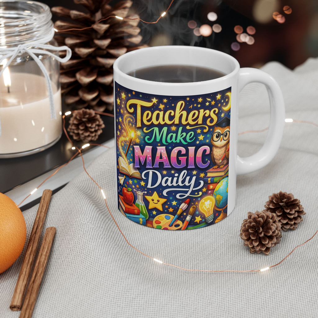 Teachers Magic Ceramic Mug Brings a Playful Energy for Inspiration and Daily Routine in the C