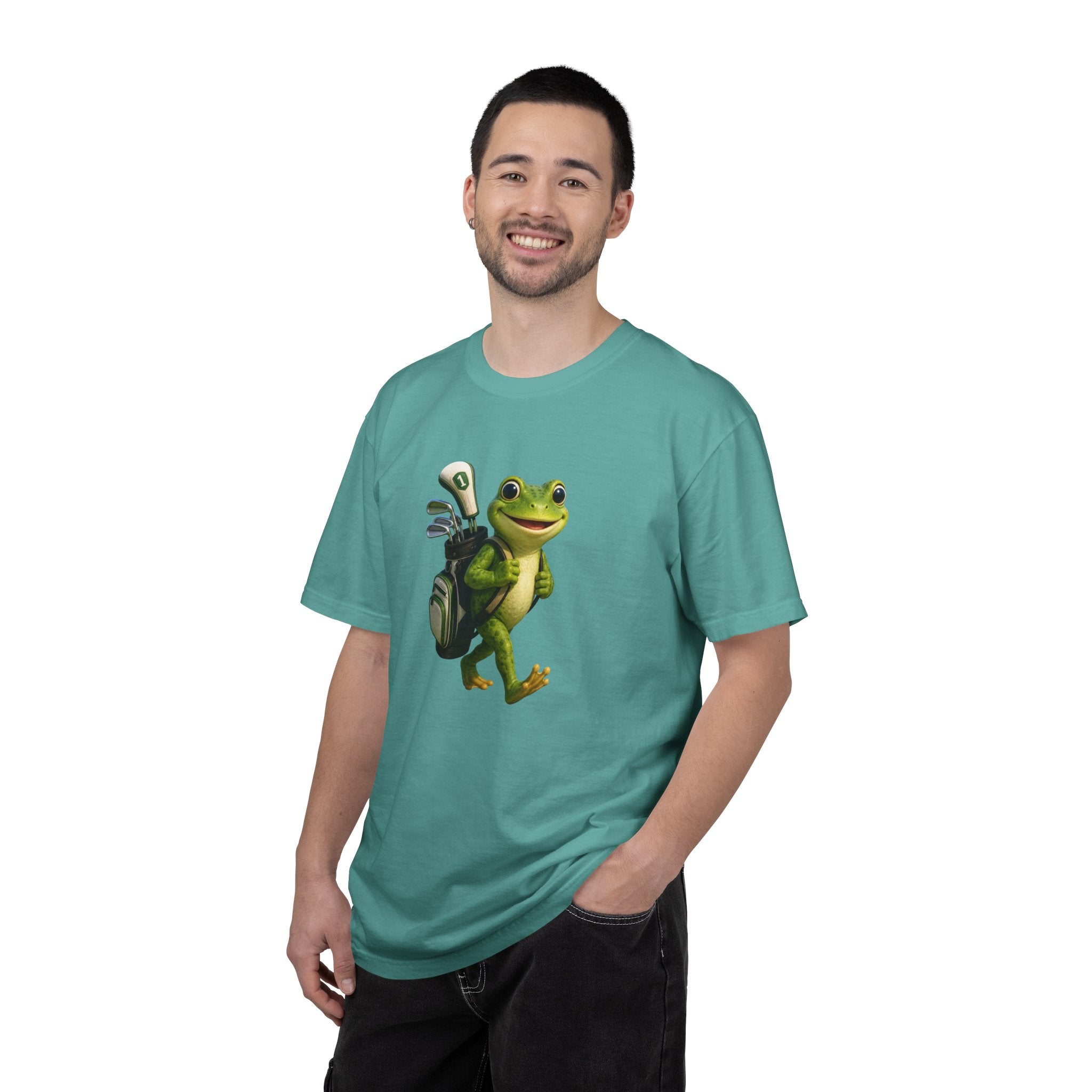 Cute Golf Frog Graphic T-Shirt - Perfect for Easygoing Days at the Course, Humor for Relaxed Mornings