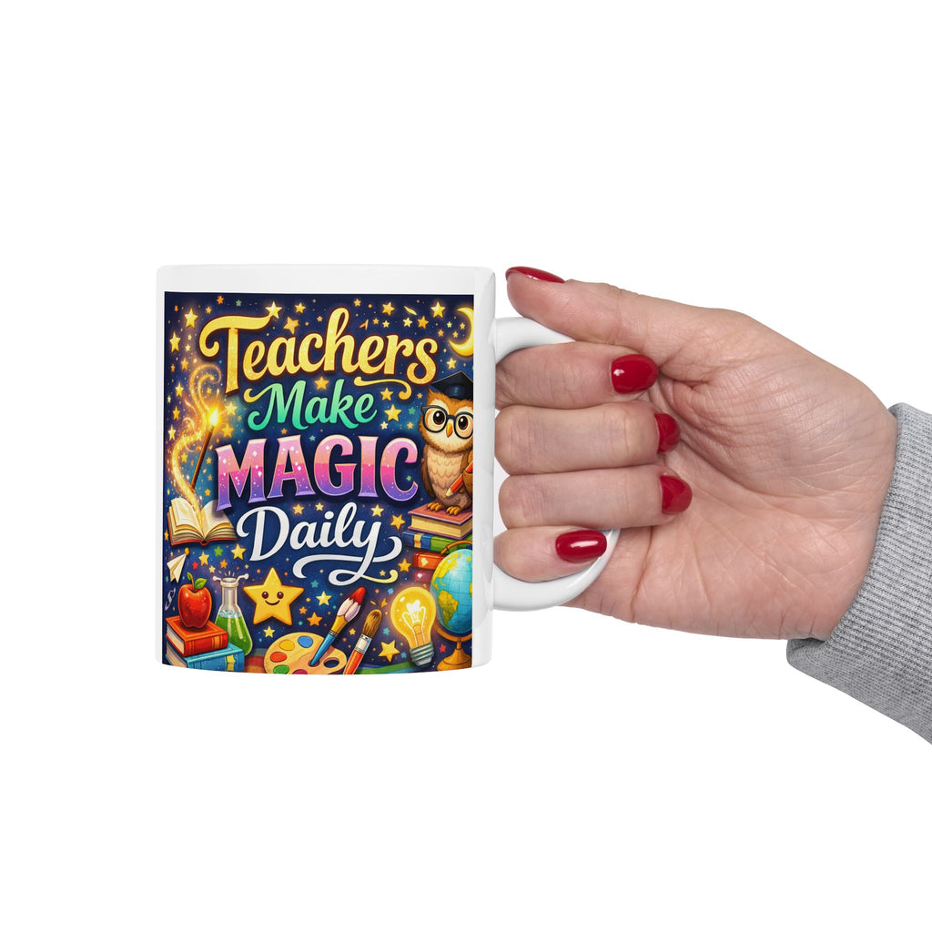 Teachers Magic Ceramic Mug Brings a Playful Energy for Inspiration and Daily Routine in the C