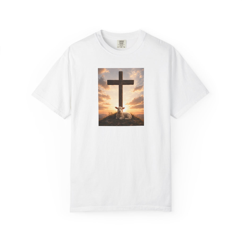 Cross Sunrise T-Shirt — Faith-Inspired Graphic Tee — invites a moment of stillness. Wear it to church gatherings or services