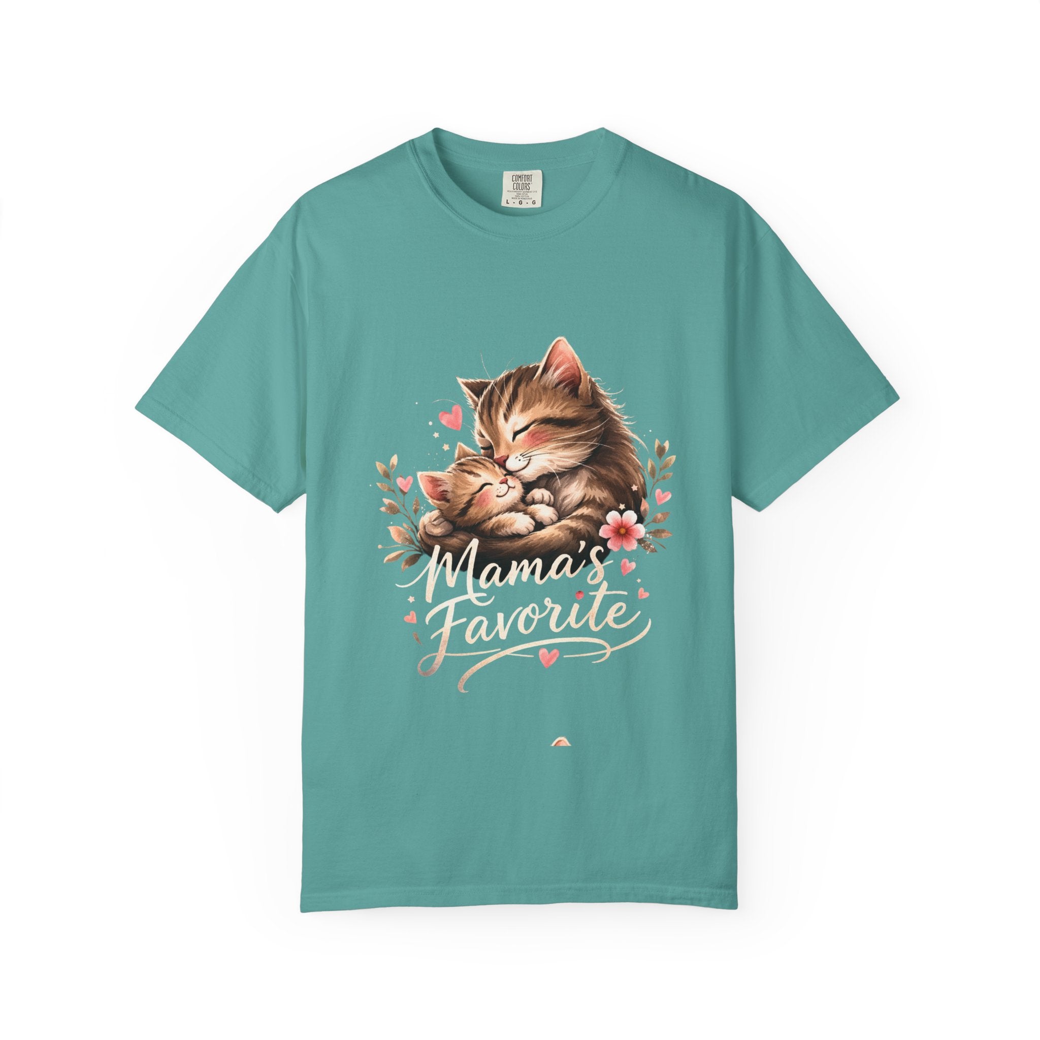 Mama's Favorite Cat T-Shirt — Cute Mom Cat Graphic Tee, Cherish that Special Maternal Connection