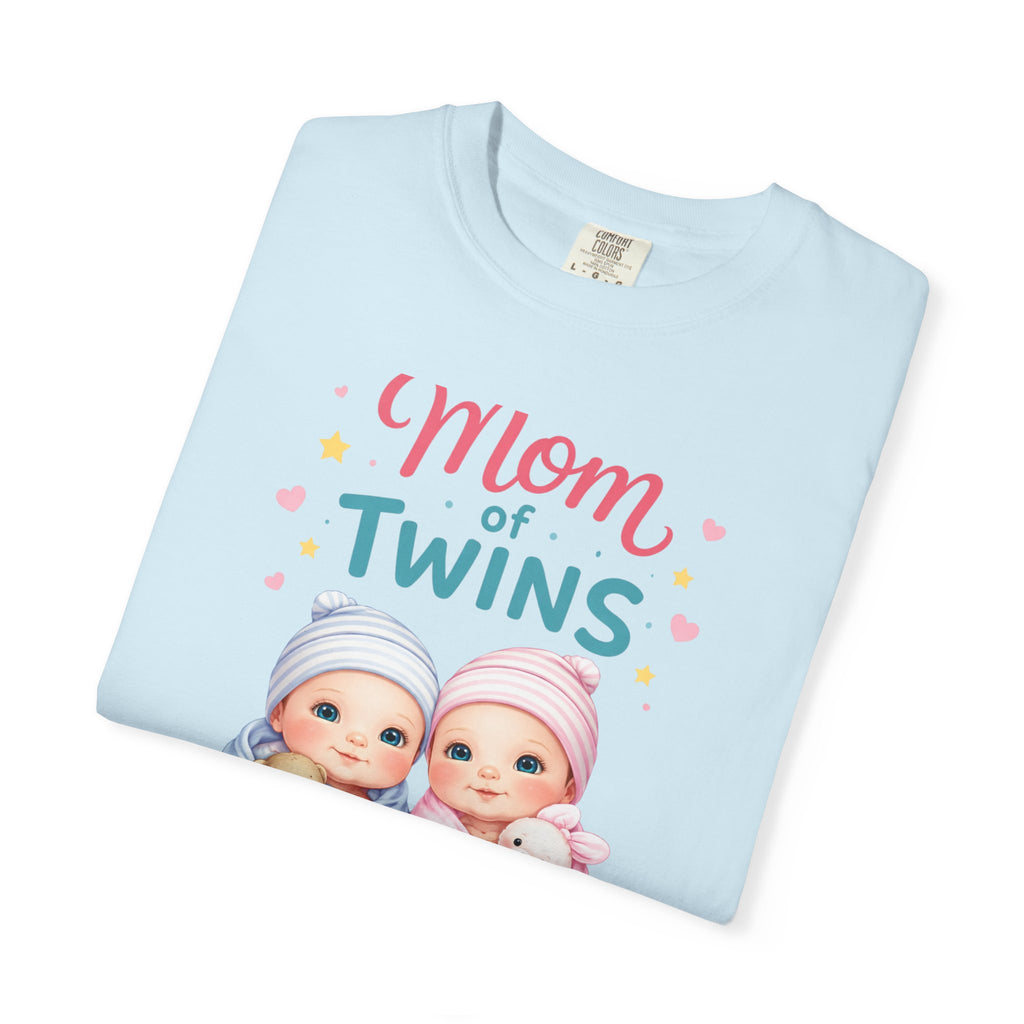 Mom of Twins T‑Shirt — Cute Twin Baby Graphic Tee - Perfect Wear on Slow Mornings with coffee and a Nursery