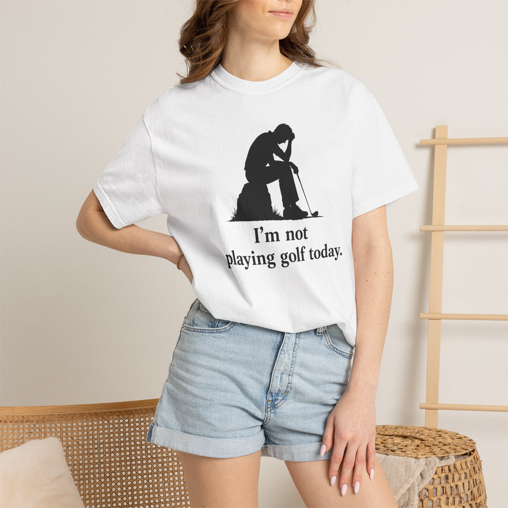 Sad Golf Enthusiast T-Shirt - Golf Lovers Tee -Missing Golf Fun T-Shirt -  the disappointment of skipped golf days.