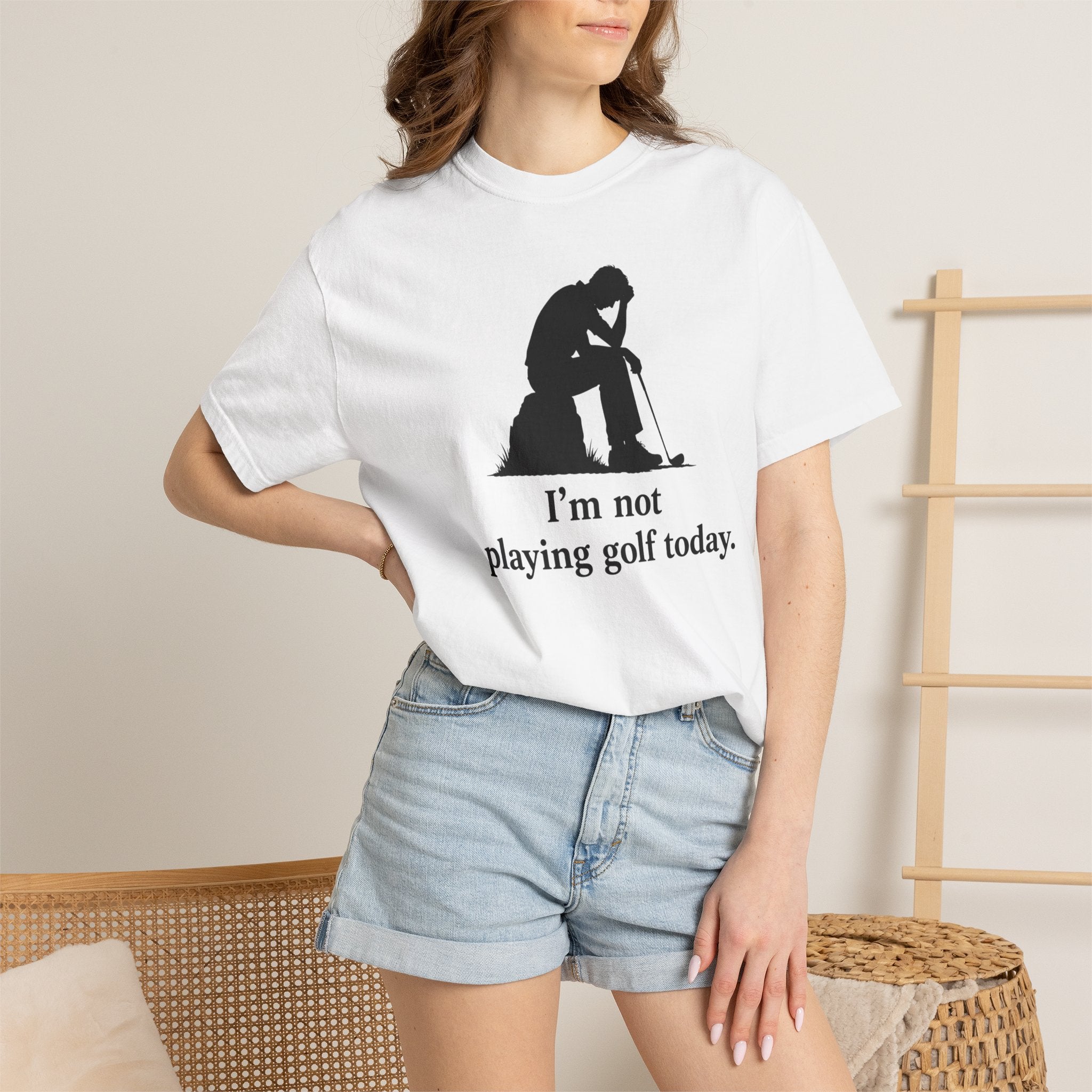 Sad Golf Enthusiast T-Shirt - Golf Lovers Tee -Missing Golf Fun T-Shirt -  the disappointment of skipped golf days.