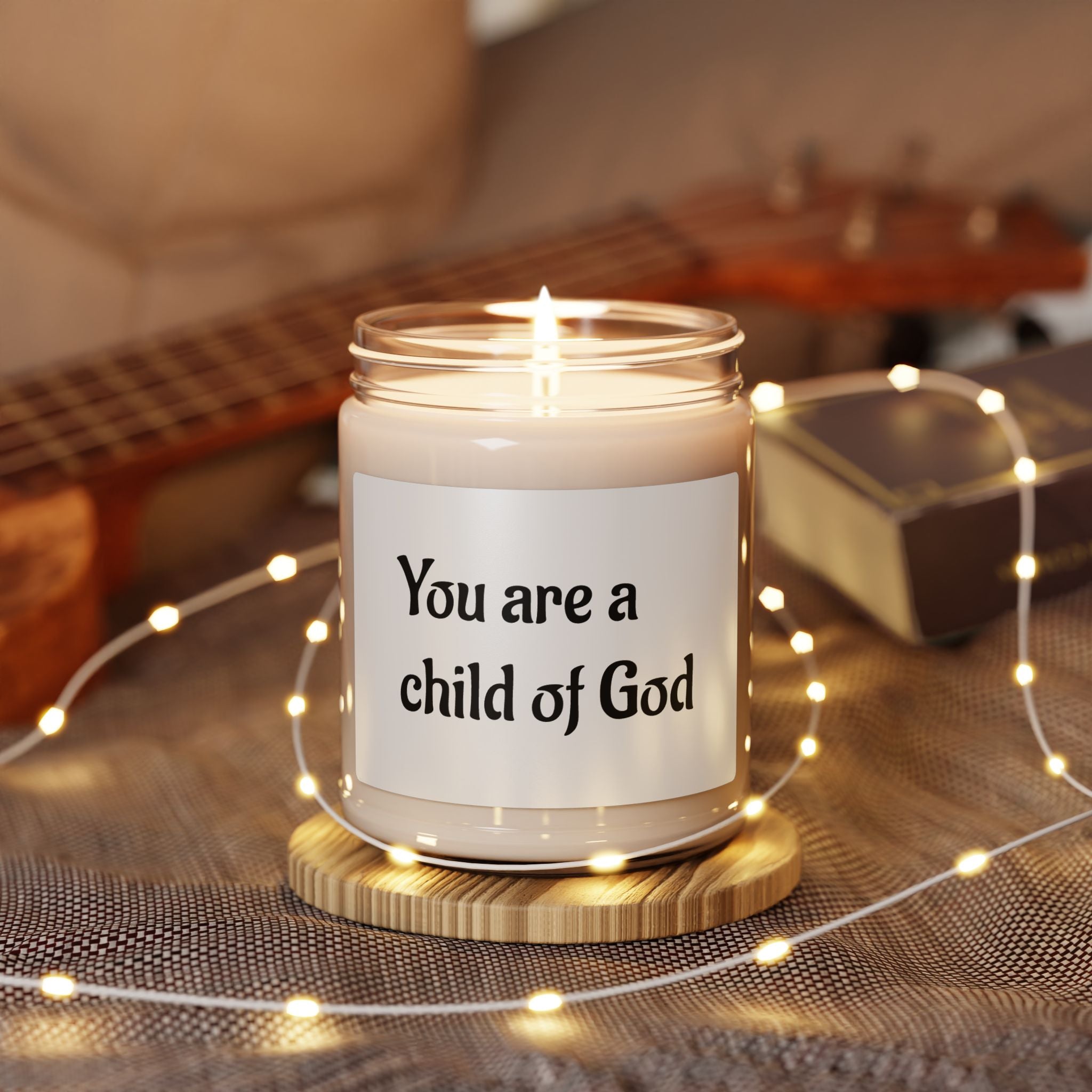 Inspirational Faith Candle - You Are a Child of God | 9oz Scented Soy Candle for Bedtime & Reflection - exudes a comforting aroma