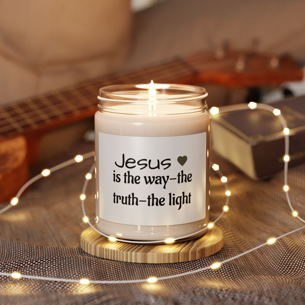 Scented Jesus Is the Way Candle - 9oz Christian Soy Candle for Evening Prayer & Reflection