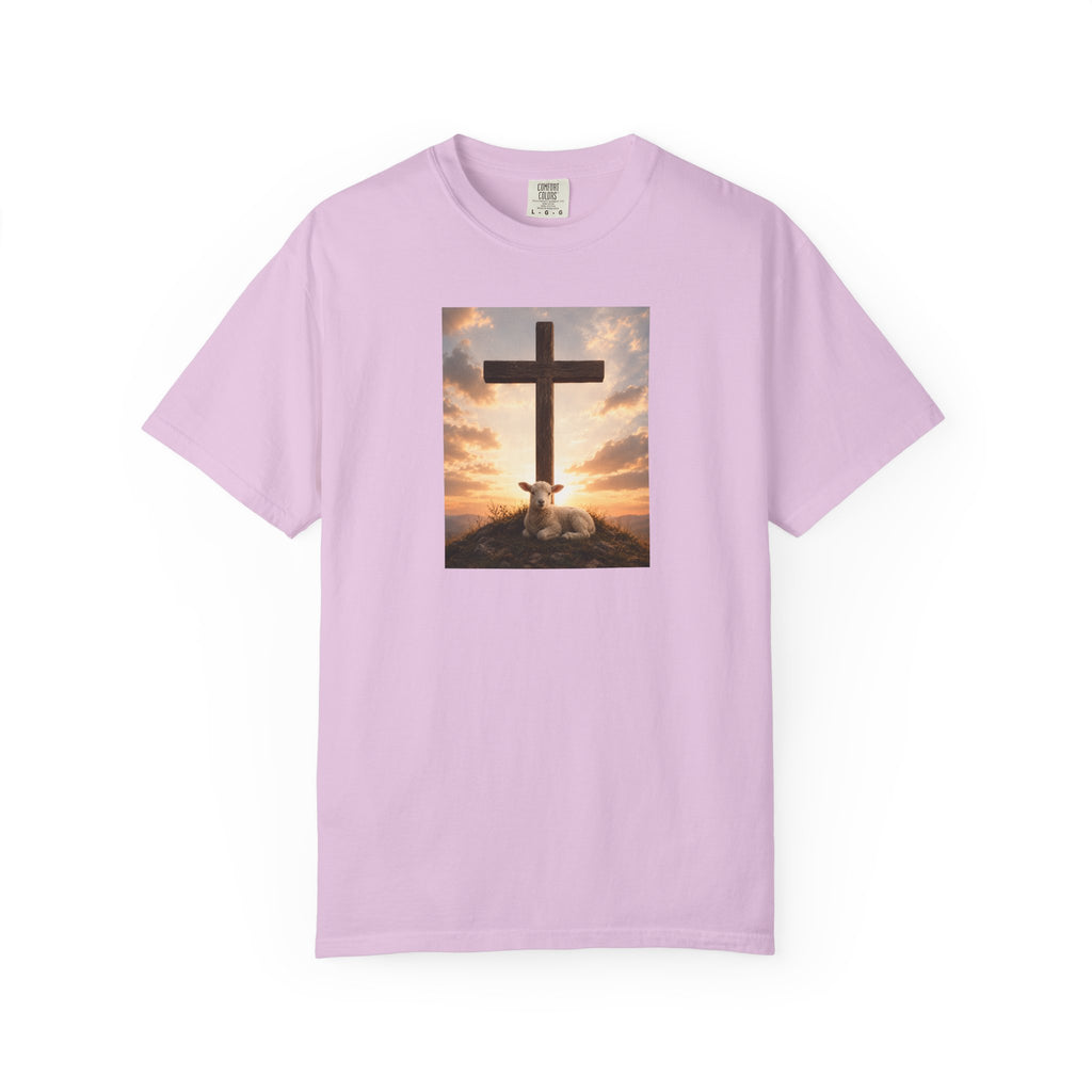 Cross Sunrise T-Shirt — Faith-Inspired Graphic Tee — invites a moment of stillness. Wear it to church gatherings or services