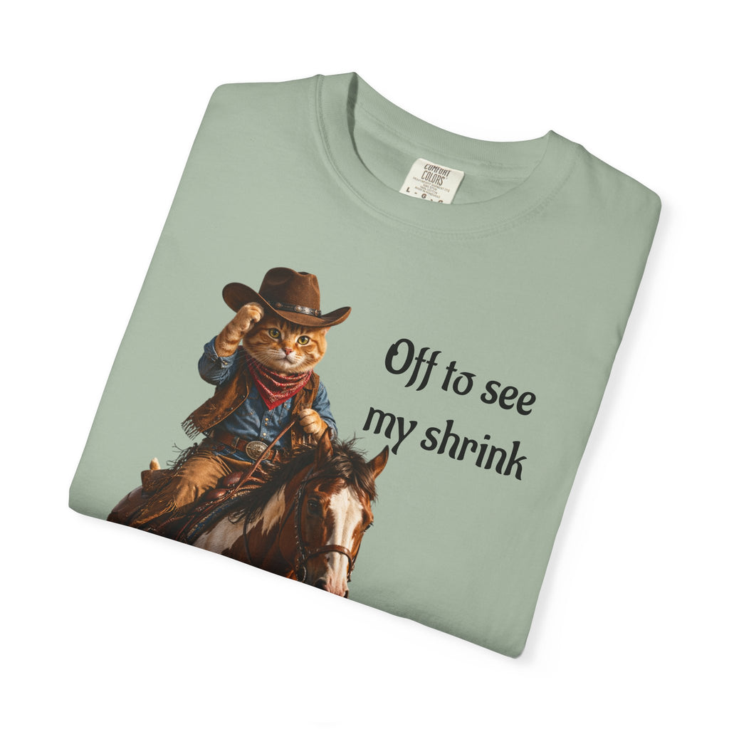 Cowboy Cat Riding Horse  Western Tee Humor - Wear it on trail rides and Casual Outings
