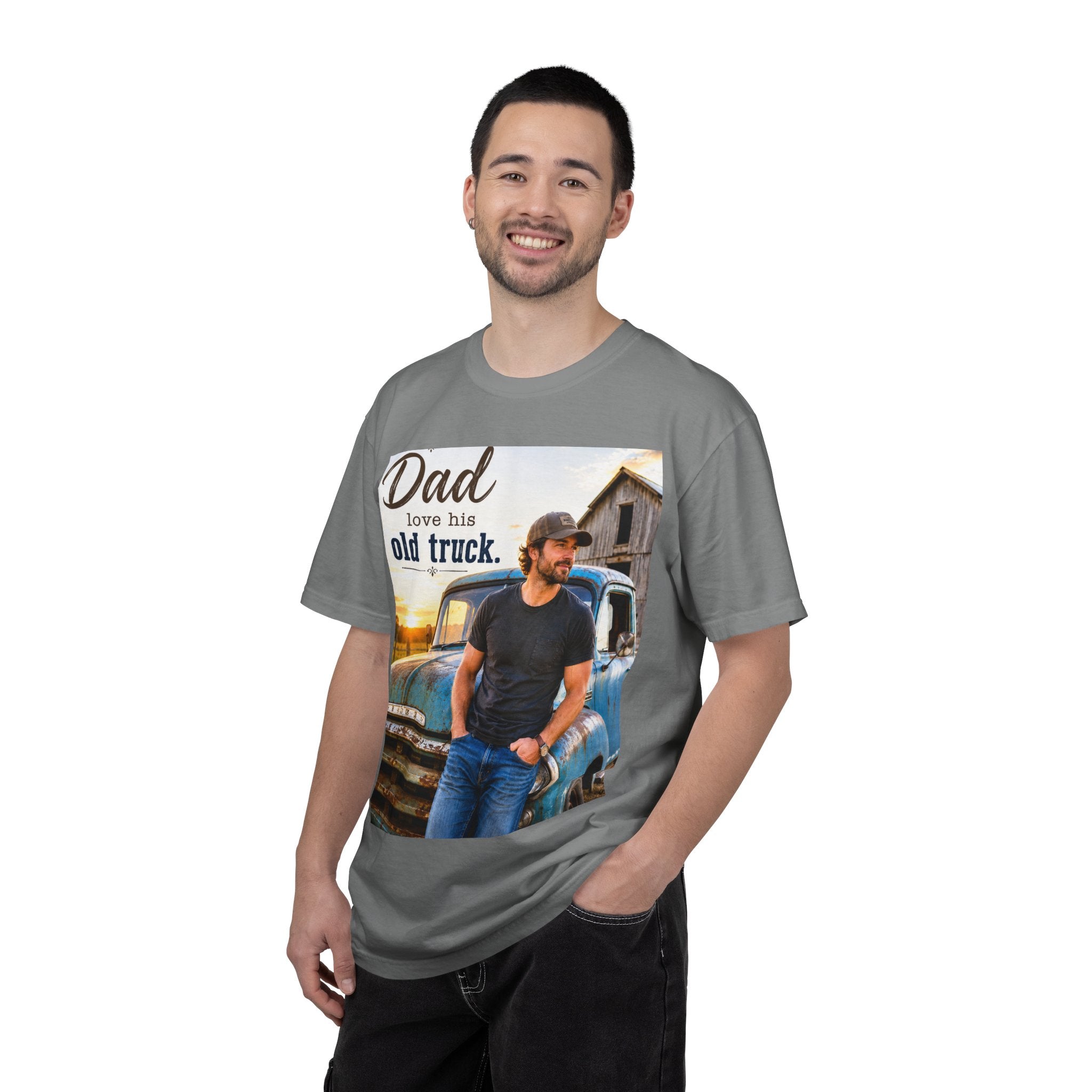 Father’s Day Gift:  Truck Photo T-Shirt for Dads - Who Love Their Old Trucks, Vintage Style for Everyday Wear