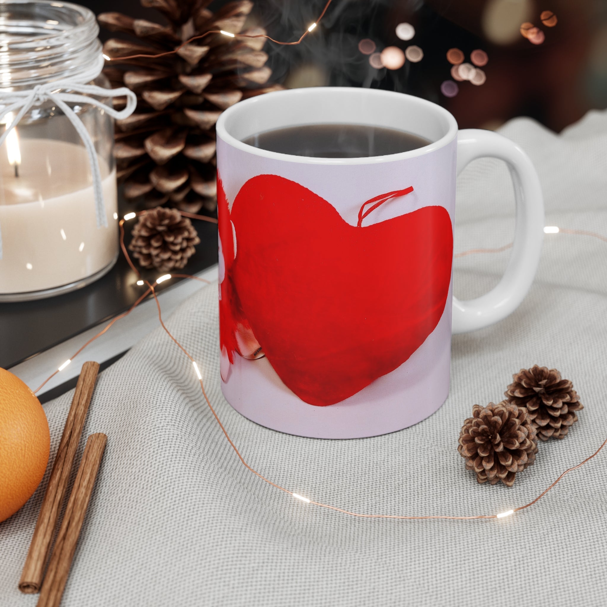White Ceramic Mug - For Coffee lovers and monkey lovers, Great collectible mug.