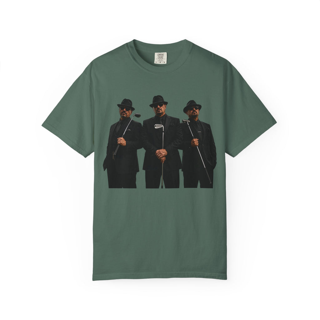 Golf Tee  - Suited Men with Hats - Subtle Mystery for Everyday Wear -  Adds Quiet Attitude to Outfits