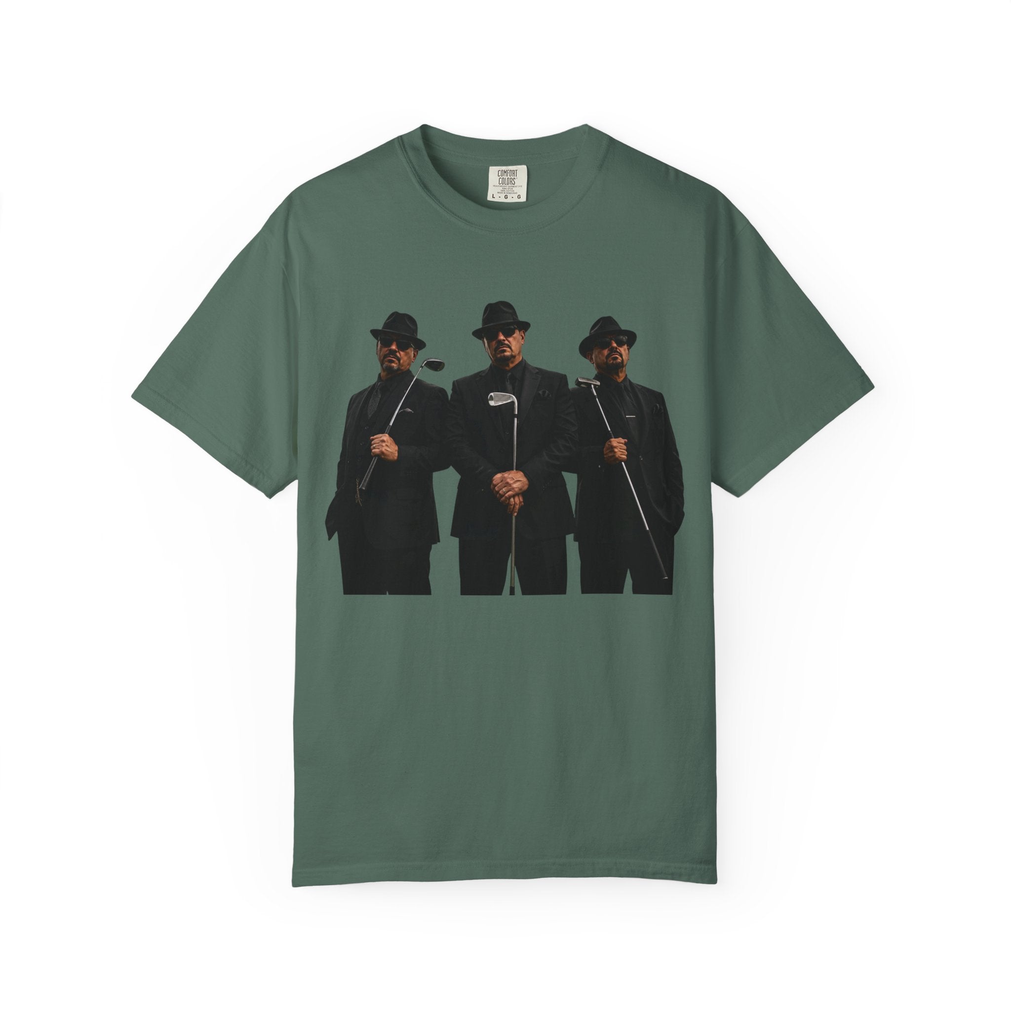Golf Tee  - Suited Men with Hats - Subtle Mystery for Everyday Wear -  Adds Quiet Attitude to Outfits