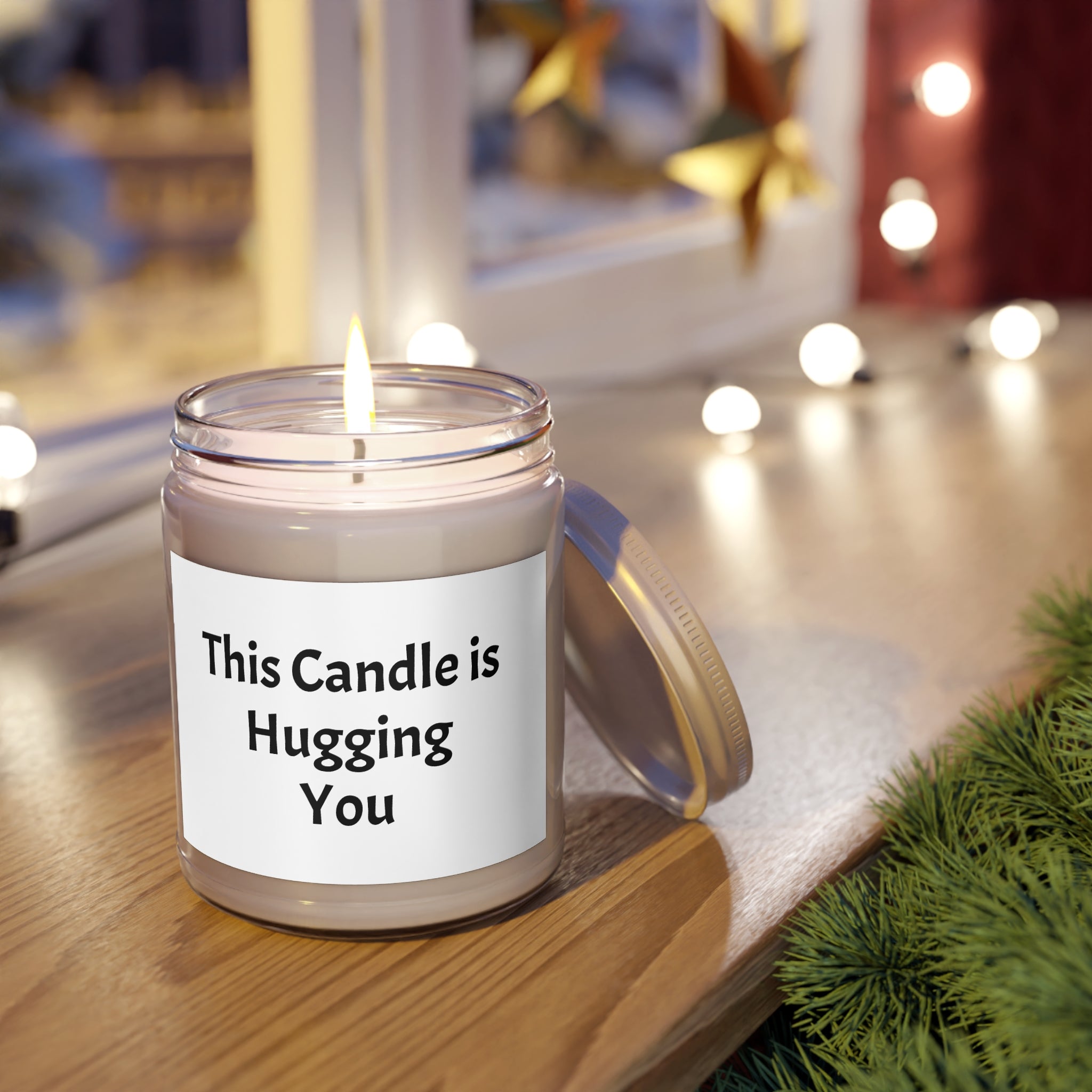 Scented Soy Candles with Quote: “This Candle is Hugging You”, the Perfect Sympathy Gift for a Friend