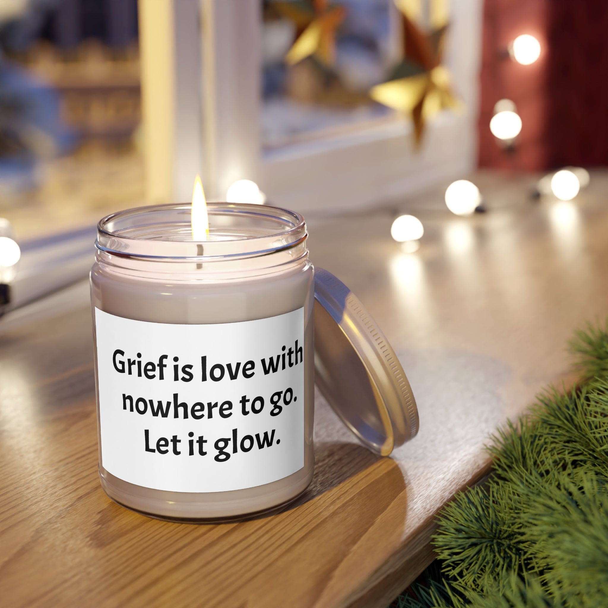 Sympathy Candle Scented - Grief Is Love With Nowhere to Go, Bring Calm, Quiet Moments