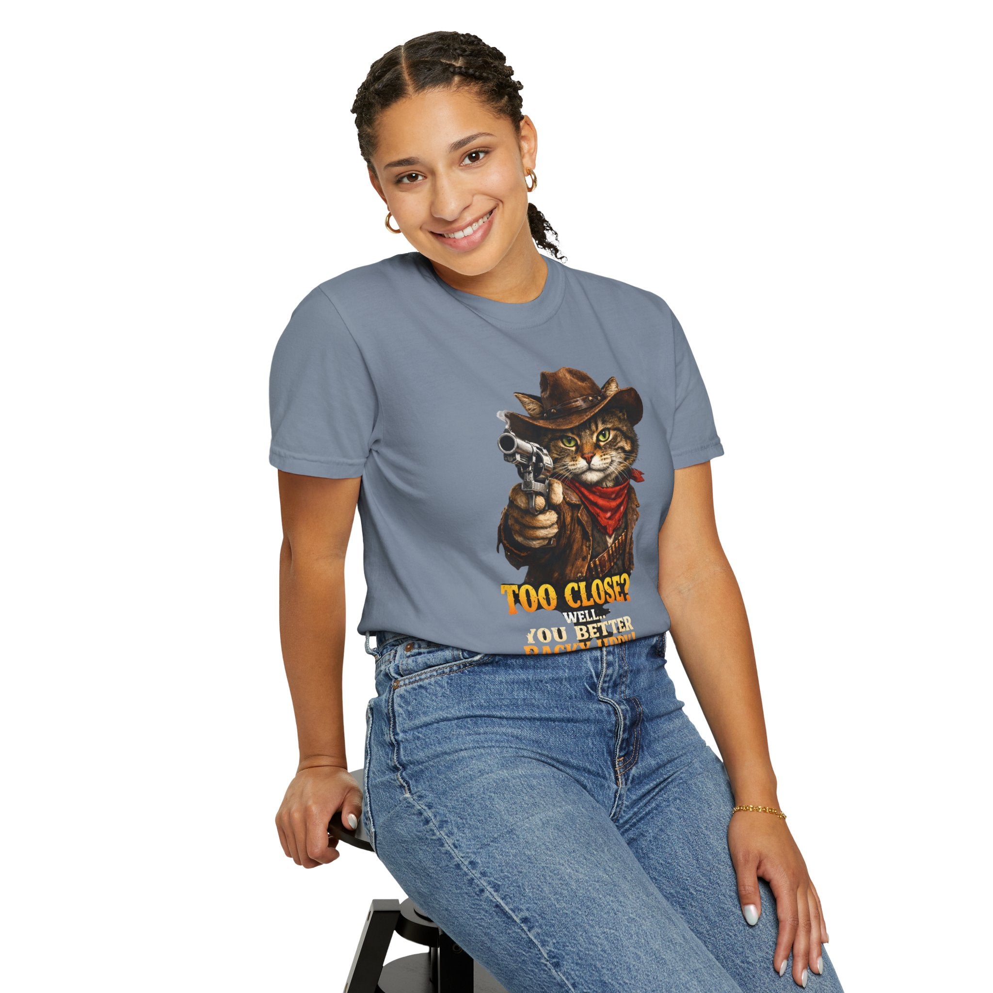 Funny T-Shirt Cowboy Cat Perfect for Cat Lovers, and Anyone with a Great Sense of Humor