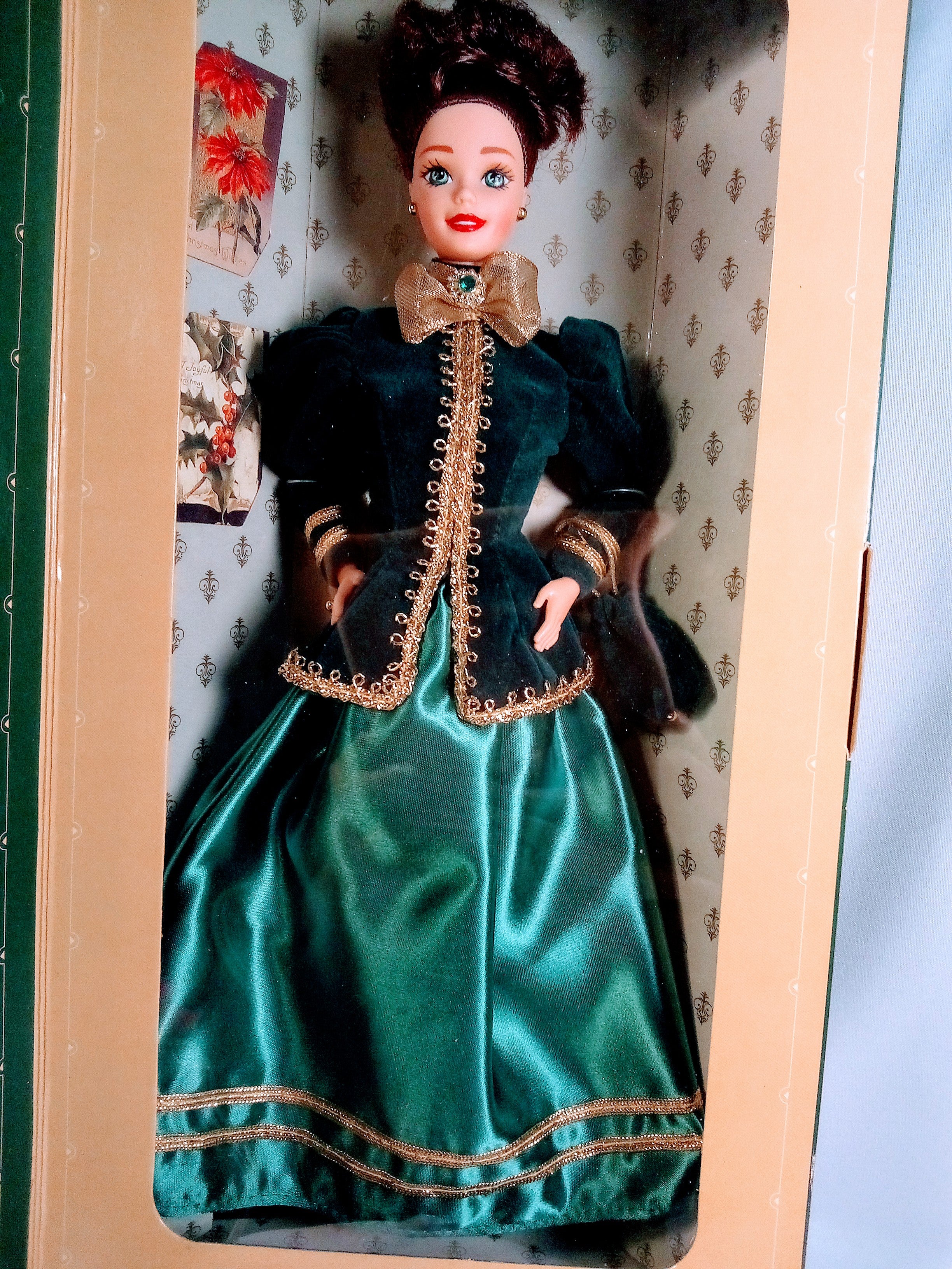 Barbie in Winterland 1966 Fashion Queen Doll: 1990s Collectible Empress with Greeting Card