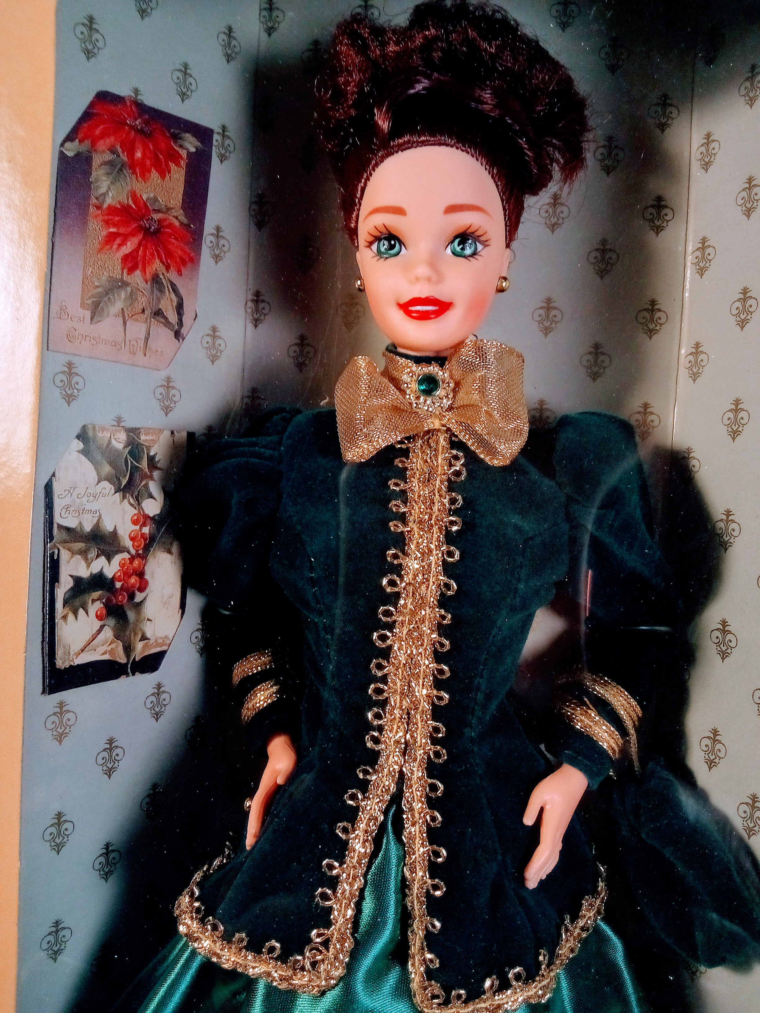 Barbie in Winterland 1966 Fashion Queen Doll: 1990s Collectible Empress with Greeting Card