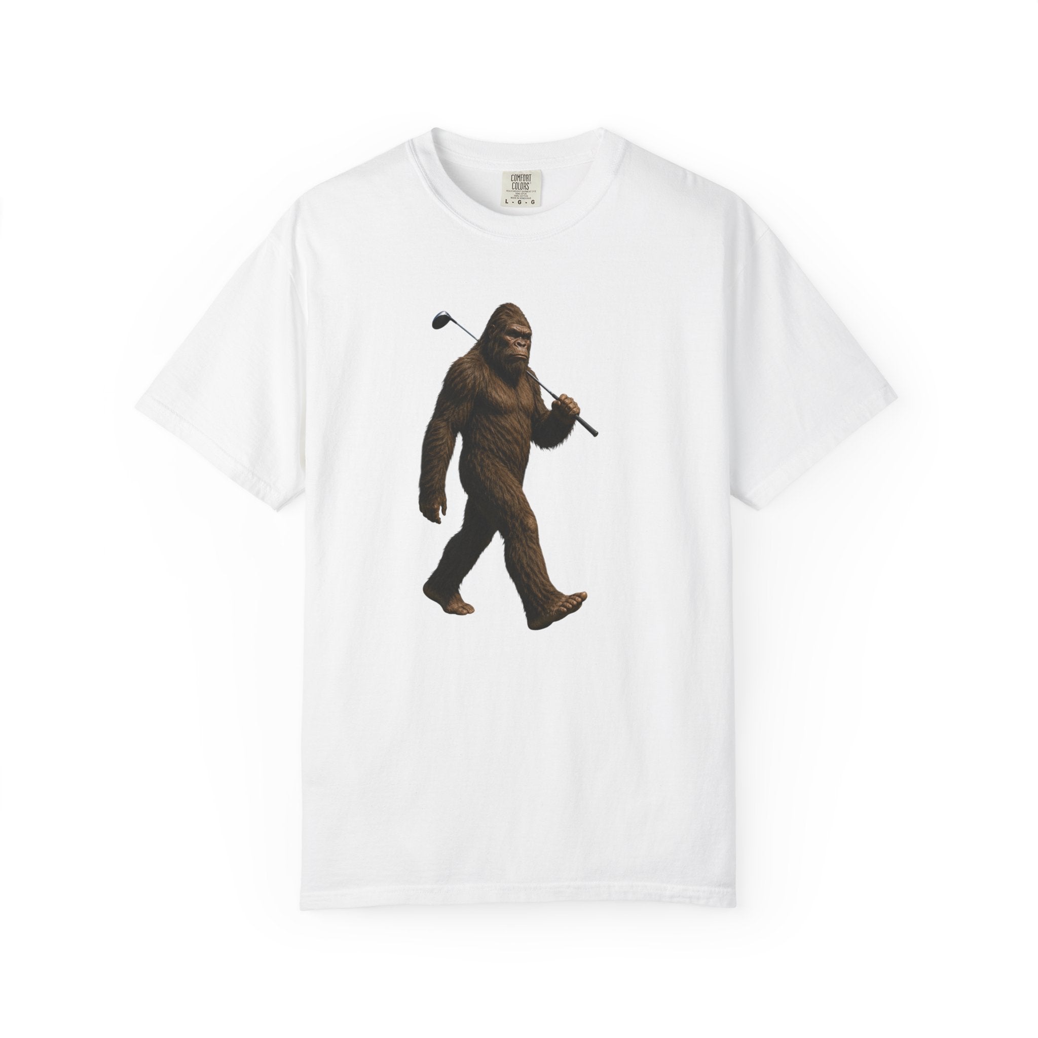 Golfing Bigfoot T-Shirt - Funny Sasquatch with Golf Club - Campfire Legend Tee for Weekend Adventures, Perfect for Campfire Stories