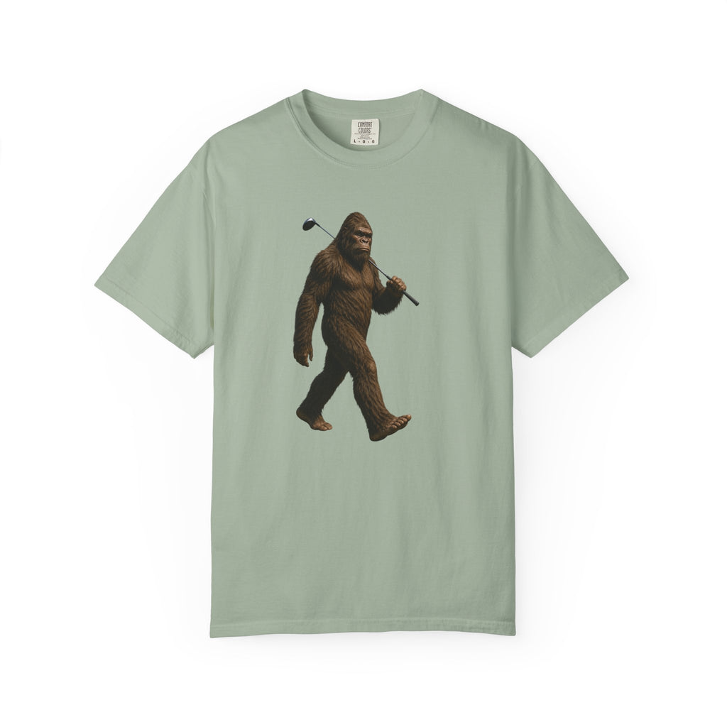 Golfing Bigfoot T-Shirt - Funny Sasquatch with Golf Club - Campfire Legend Tee for Weekend Adventures, Perfect for Campfire Stories