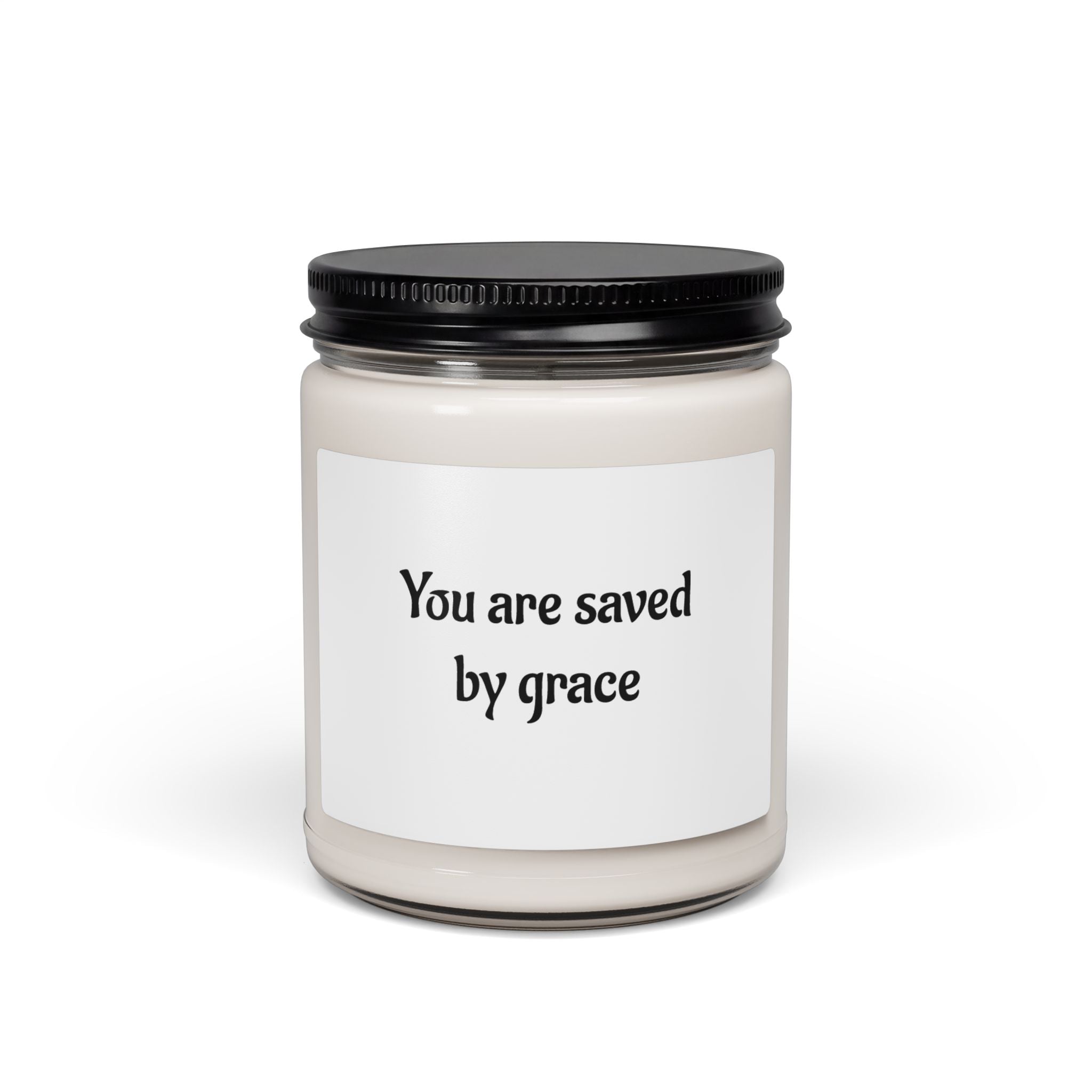 Soy Candle —  You are Saved by Grace - 9oz Inspirational Christian Candle -burns clean for 50–60 hours