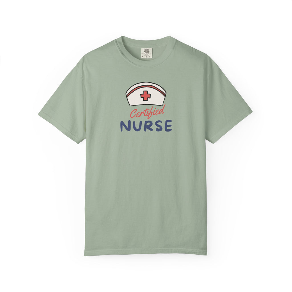 Certified Nurse T-Shirt — Retro Nurse Cap Design, Perfect Gift for Nurses & Nursing Graduates
