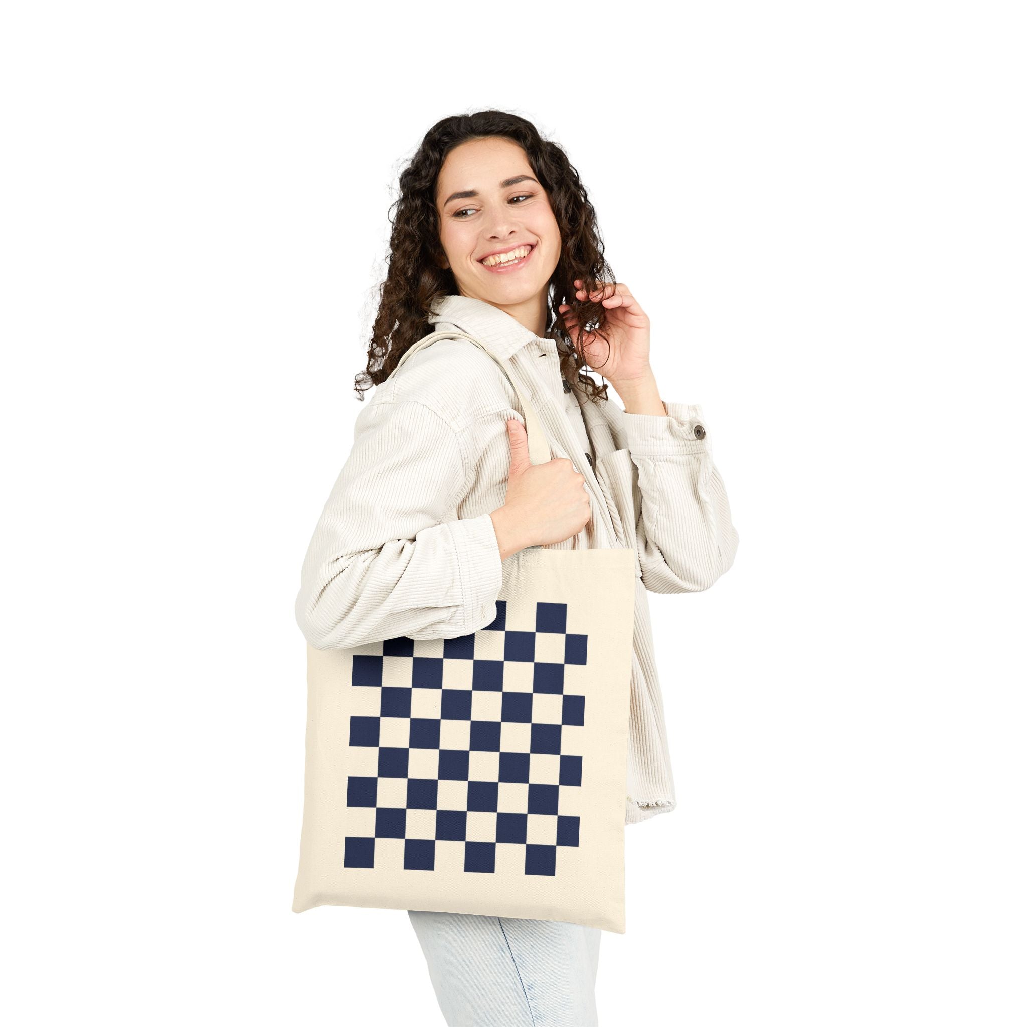 Cotton Canvas Tote Bag - Great for Lady Chess Lovers - Easy to Carry Even When Shopping