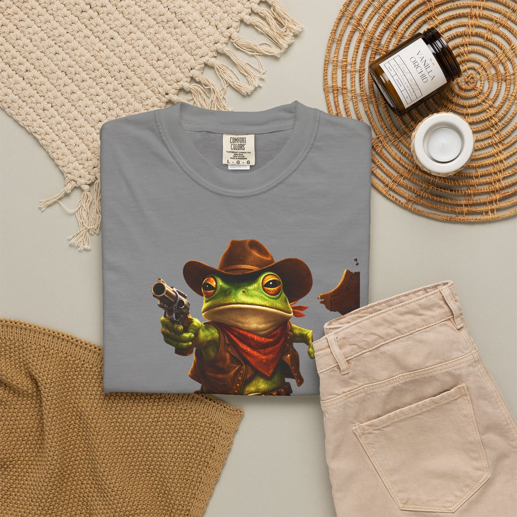 Cute Frog Cowboy T-Shirt – "Who’s Fixin' to Get Licked?" - A playful Image That Sparks Conversation