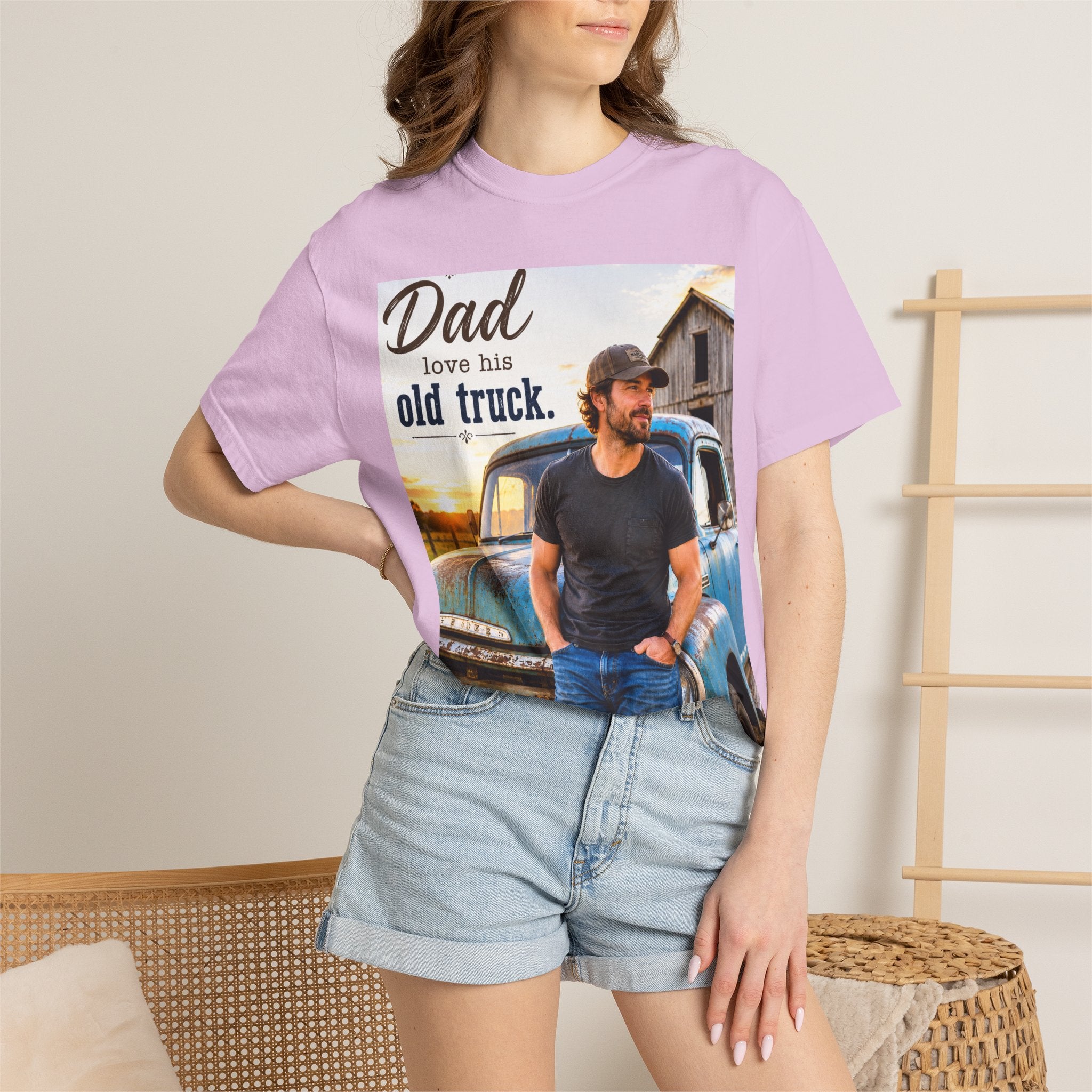 Father’s Day Gift:  Truck Photo T-Shirt for Dads - Who Love Their Old Trucks, Vintage Style for Everyday Wear
