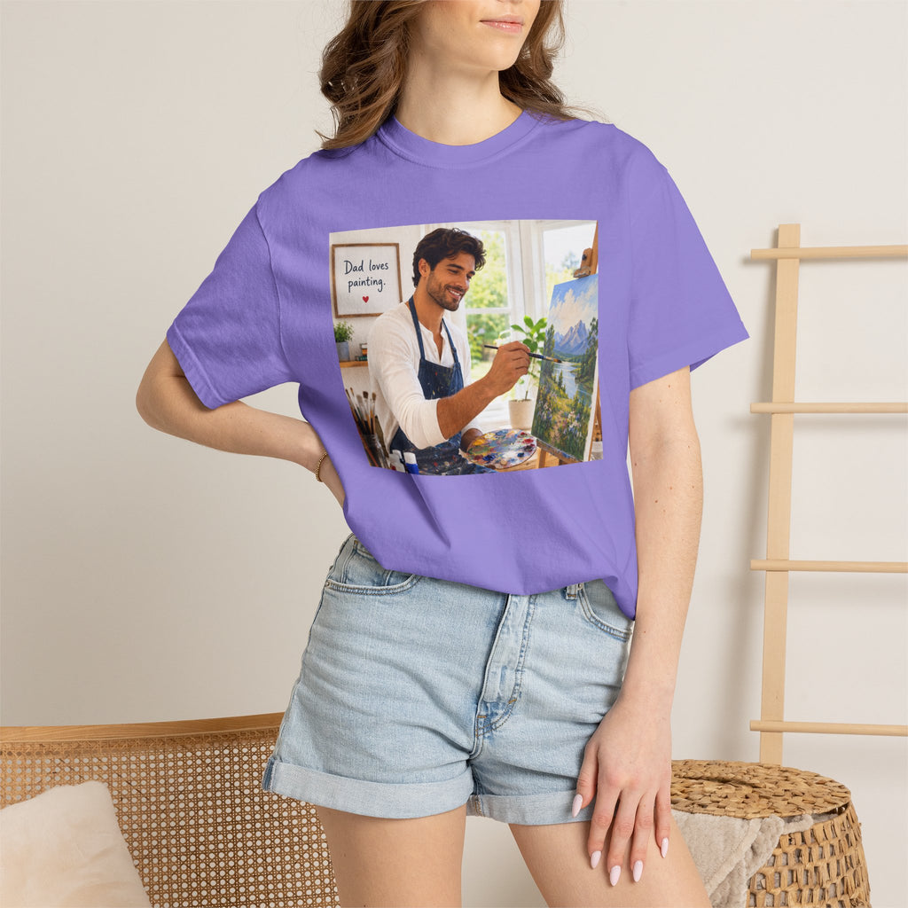 Dad's Love for Painting T-Shirt | Perfect for Art Studio Days & Gallery Openings or Weekend Wear