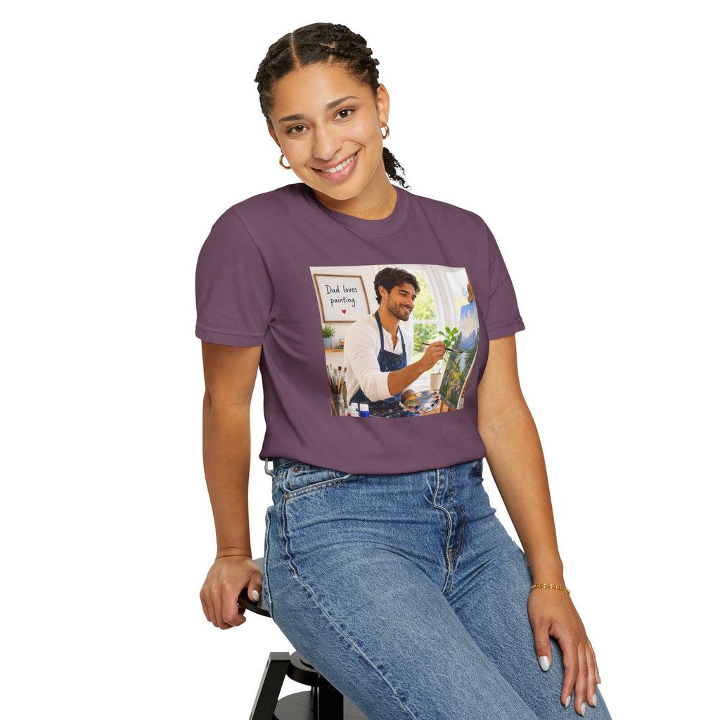 Dad's Love for Painting T-Shirt | Perfect for Art Studio Days & Gallery Openings or Weekend Wear