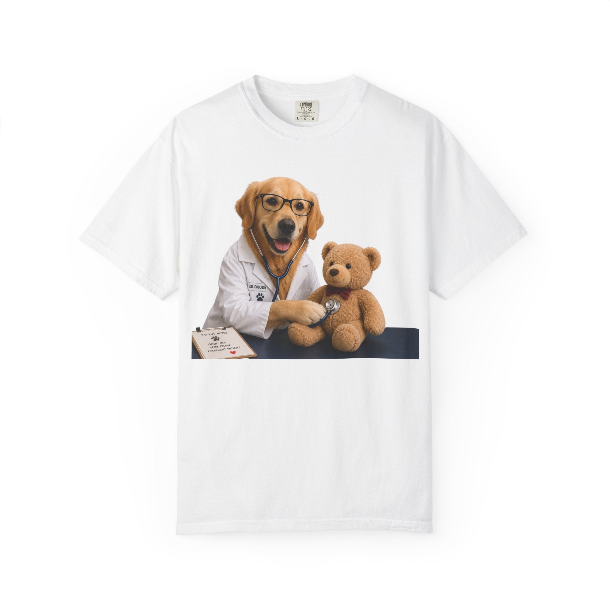Adorable Dog Doctor T-Shirt | Fun Graphic Treating Teddy Bear, Perfect for Dog Lovers