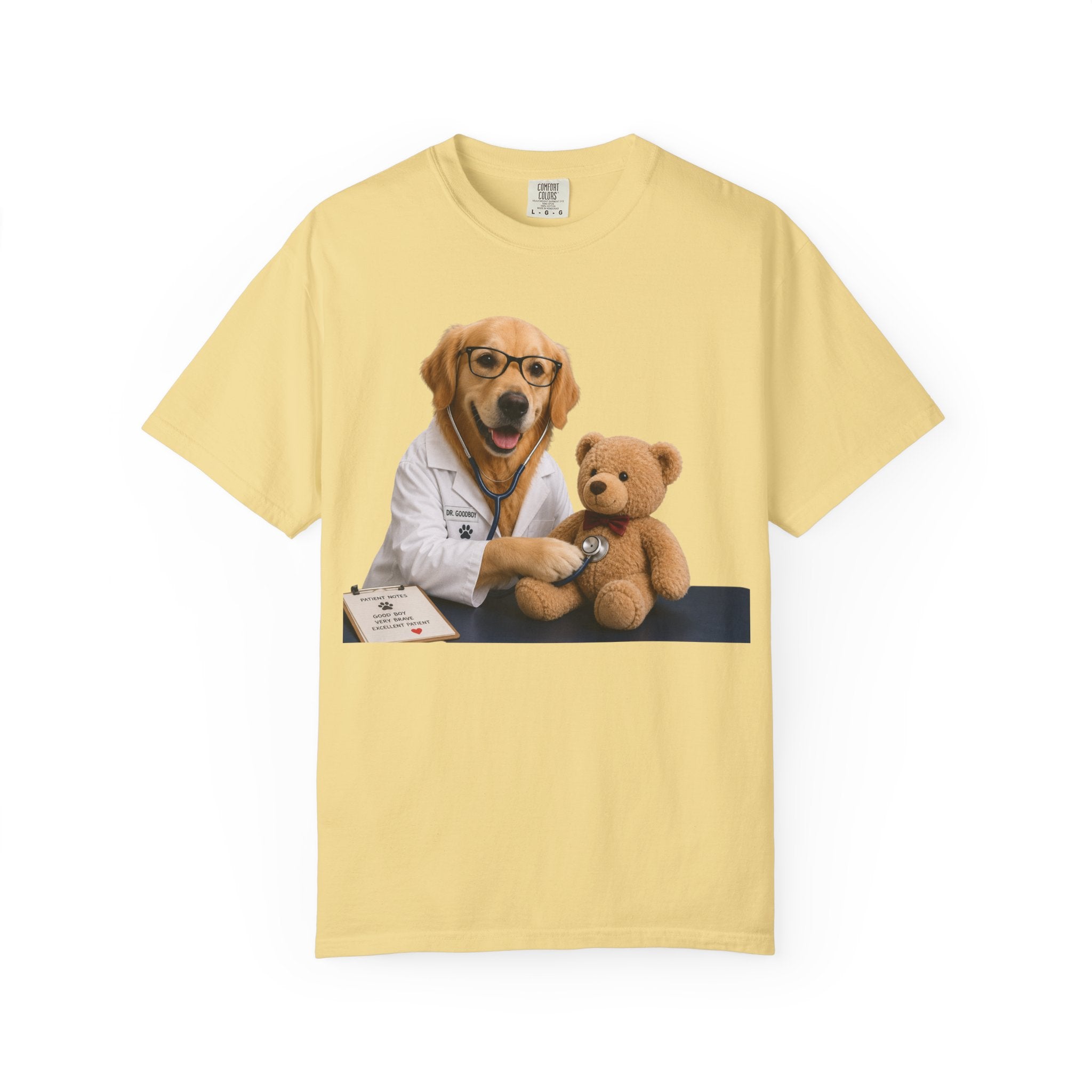 Adorable Dog Doctor T-Shirt | Fun Graphic Treating Teddy Bear, Perfect for Dog Lovers
