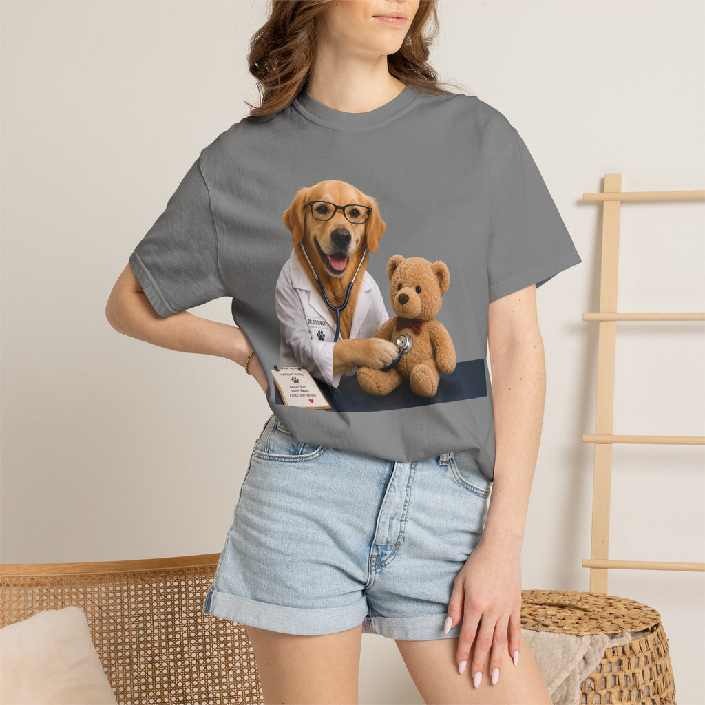 Adorable Dog Doctor T-Shirt | Fun Graphic Treating Teddy Bear, Perfect for Dog Lovers