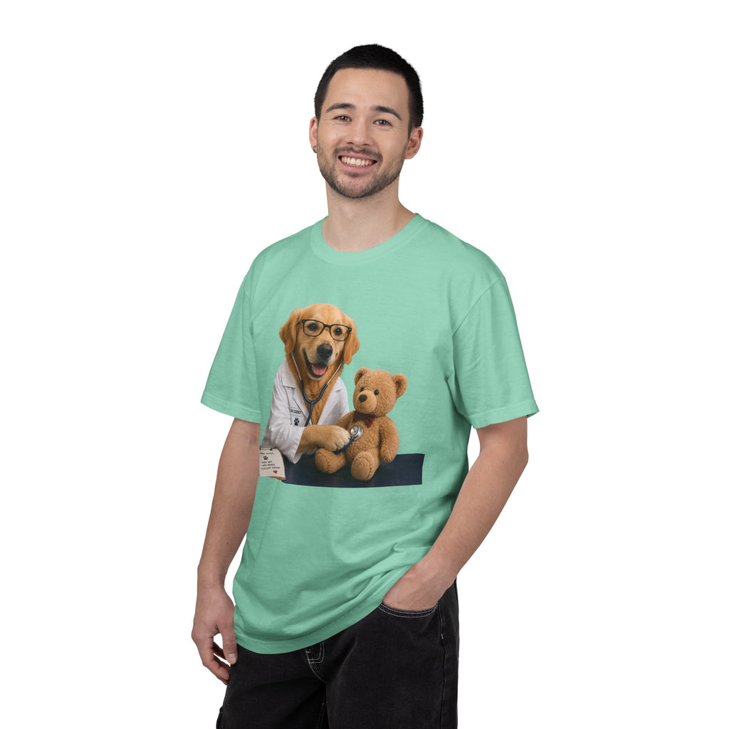 Adorable Dog Doctor T-Shirt | Fun Graphic Treating Teddy Bear, Perfect for Dog Lovers