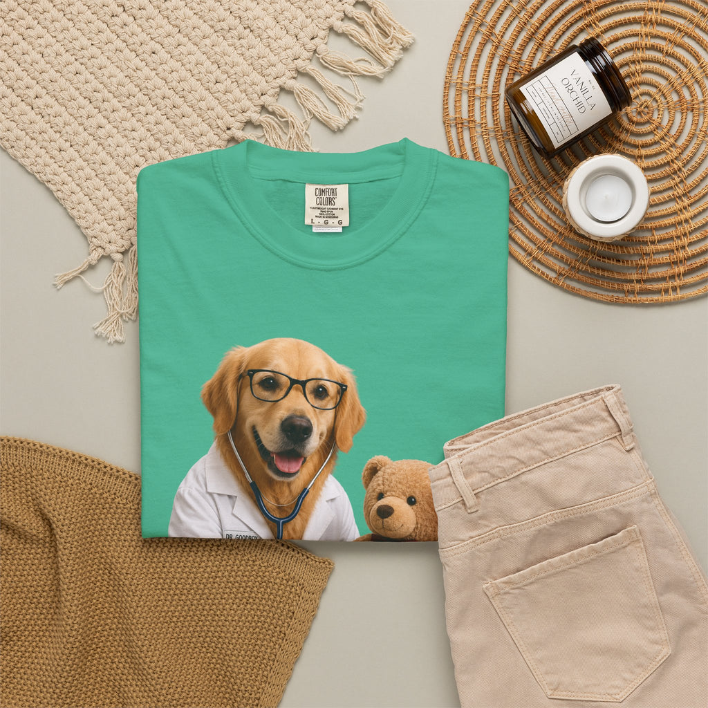 Adorable Dog Doctor T-Shirt | Fun Graphic Treating Teddy Bear, Perfect for Dog Lovers