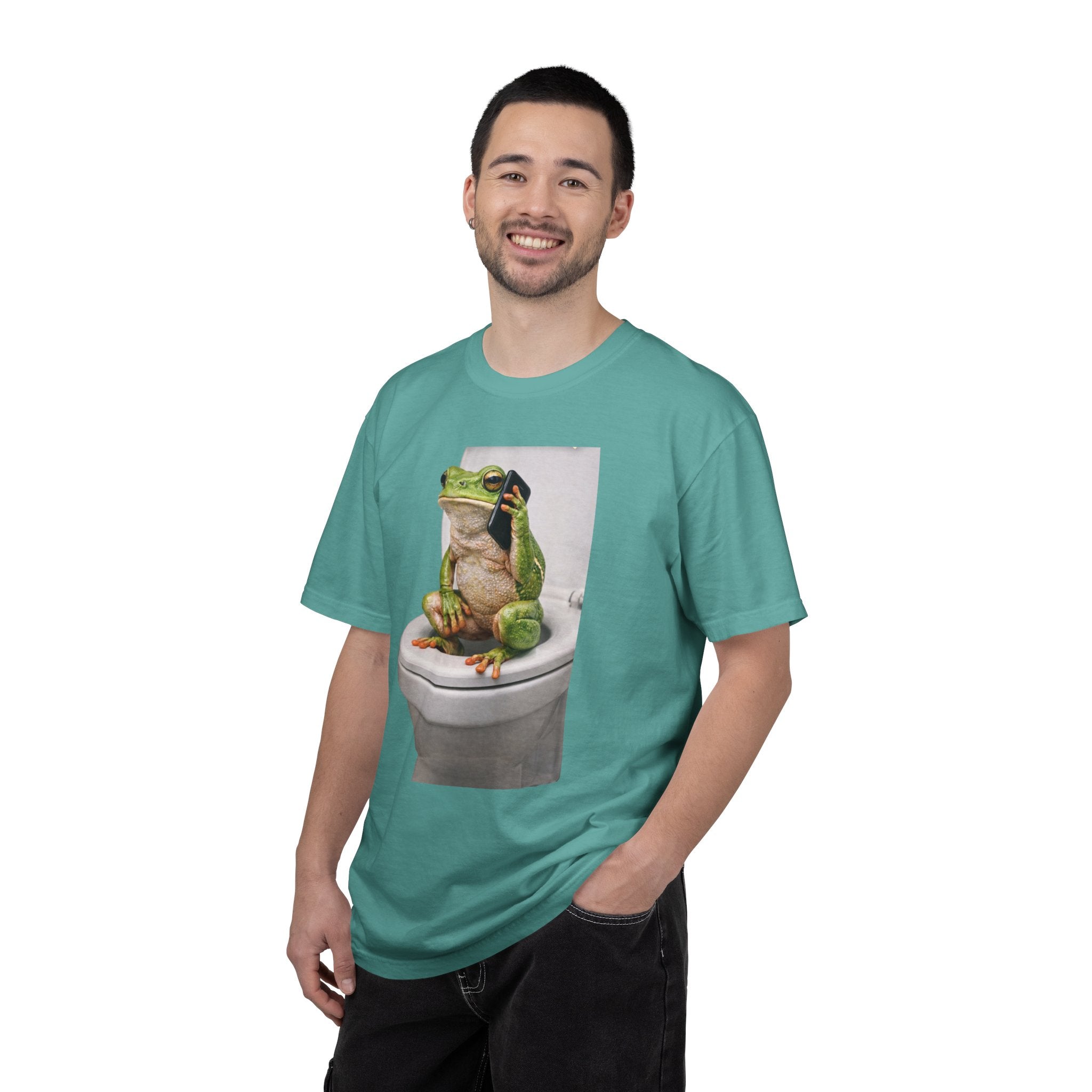 Funny Frog Toilet T-Shirt — "Don't bother me. I'm busy." Perfect for Frog Lovers and Casual Hang-outs