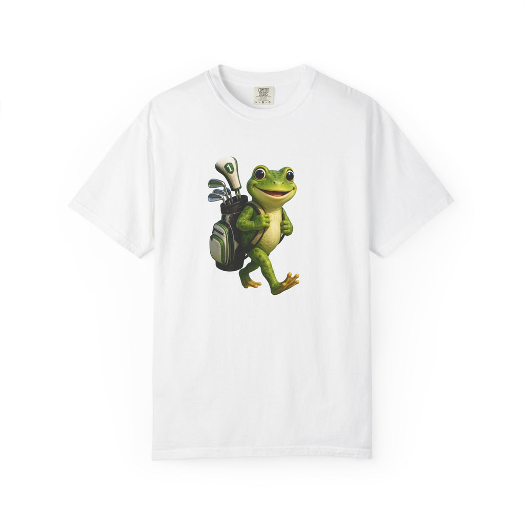 Cute Golf Frog Graphic T-Shirt - Perfect for Easygoing Days at the Course, Humor for Relaxed Mornings